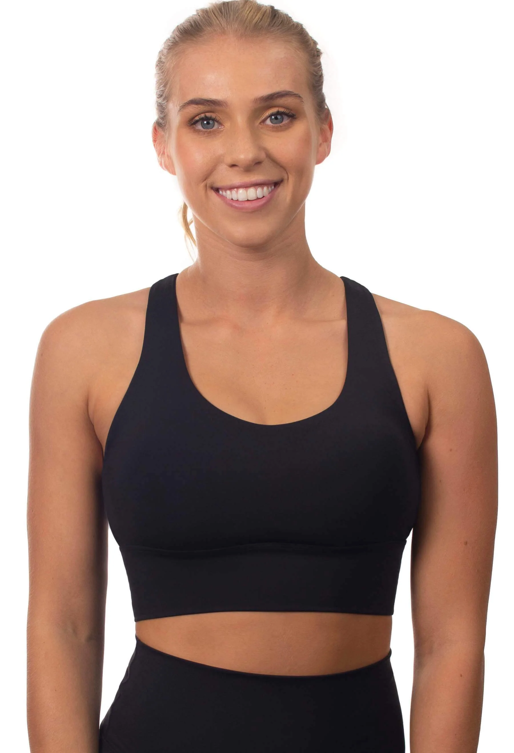 Push Up Sports Bra - Longline With Mesh Racer Back - 2 Pack - Image 3