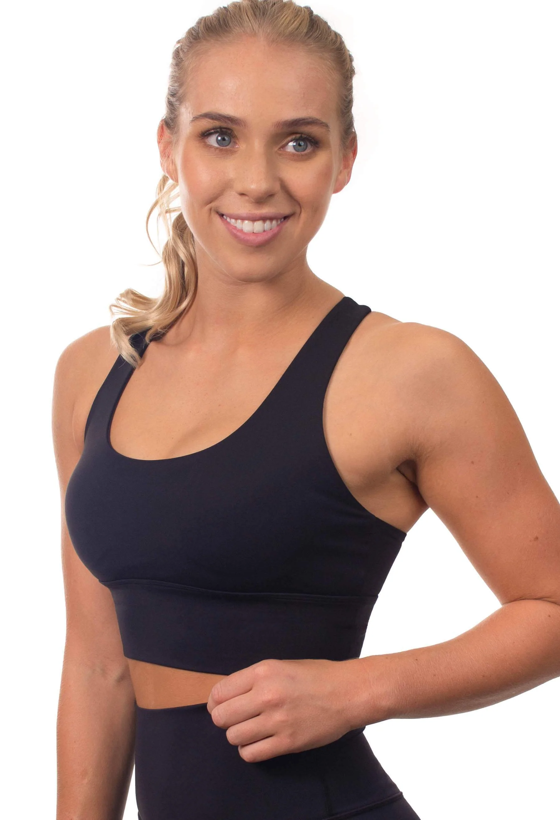 Push Up Sports Bra - Longline With Mesh Racer Back - 2 Pack - Image 4