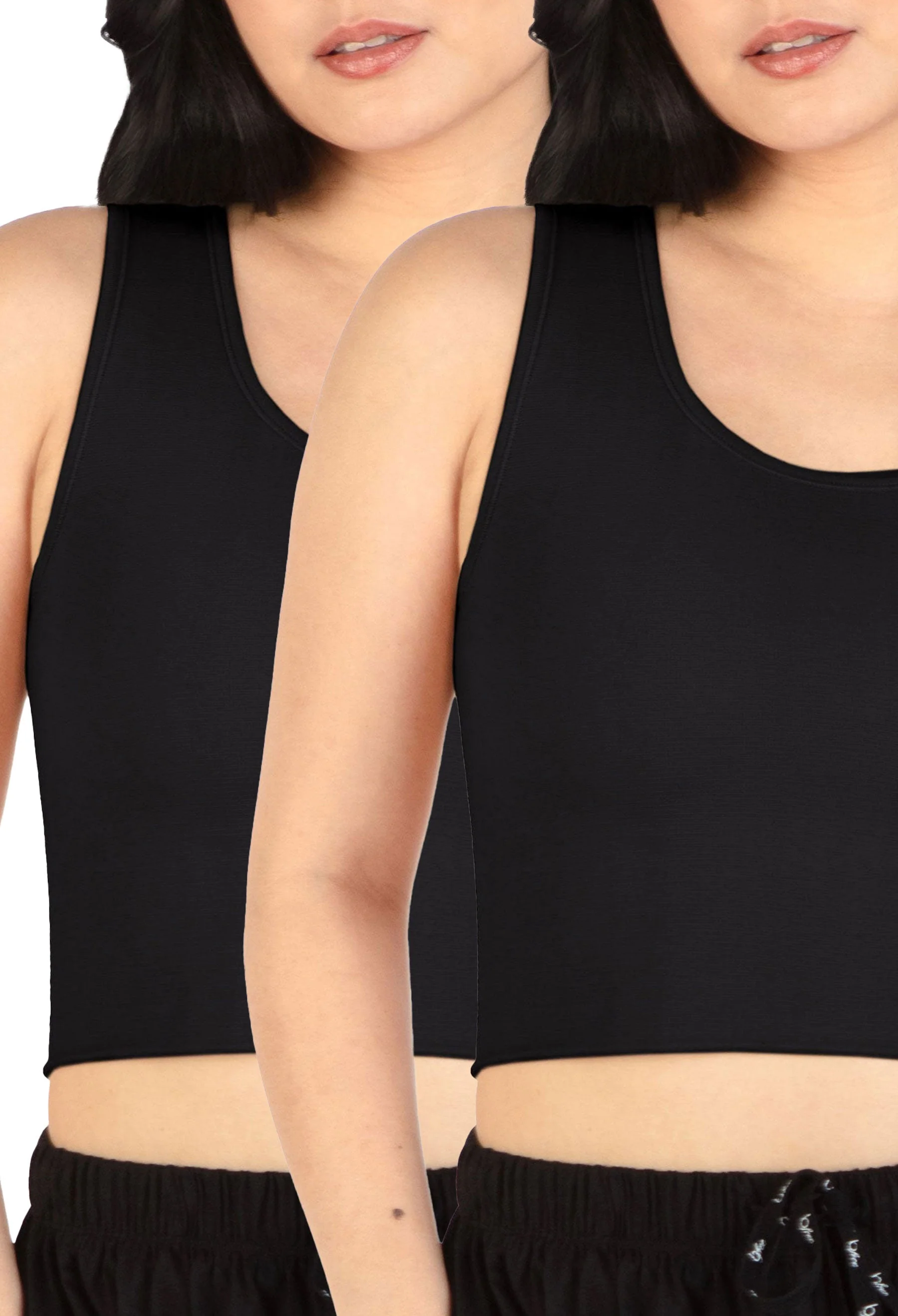 Cotton Chest Binder Crop Tank - 2 Pack - Image 11