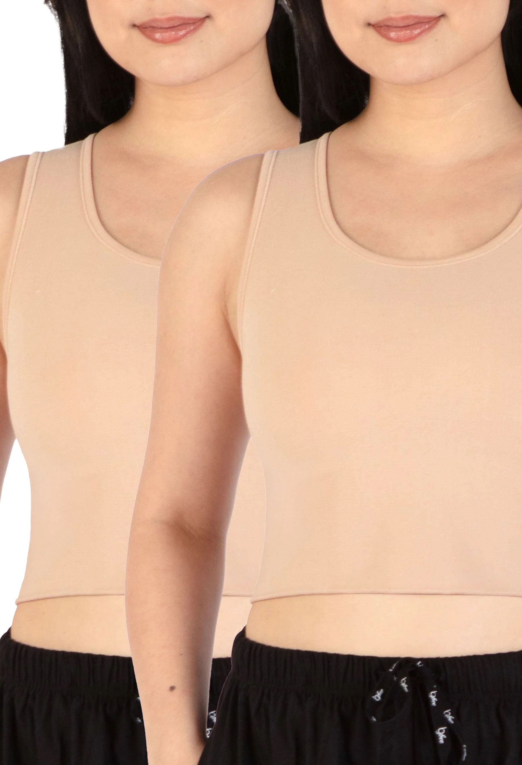 Cotton Chest Binder Crop Tank - 2 Pack - Image 12