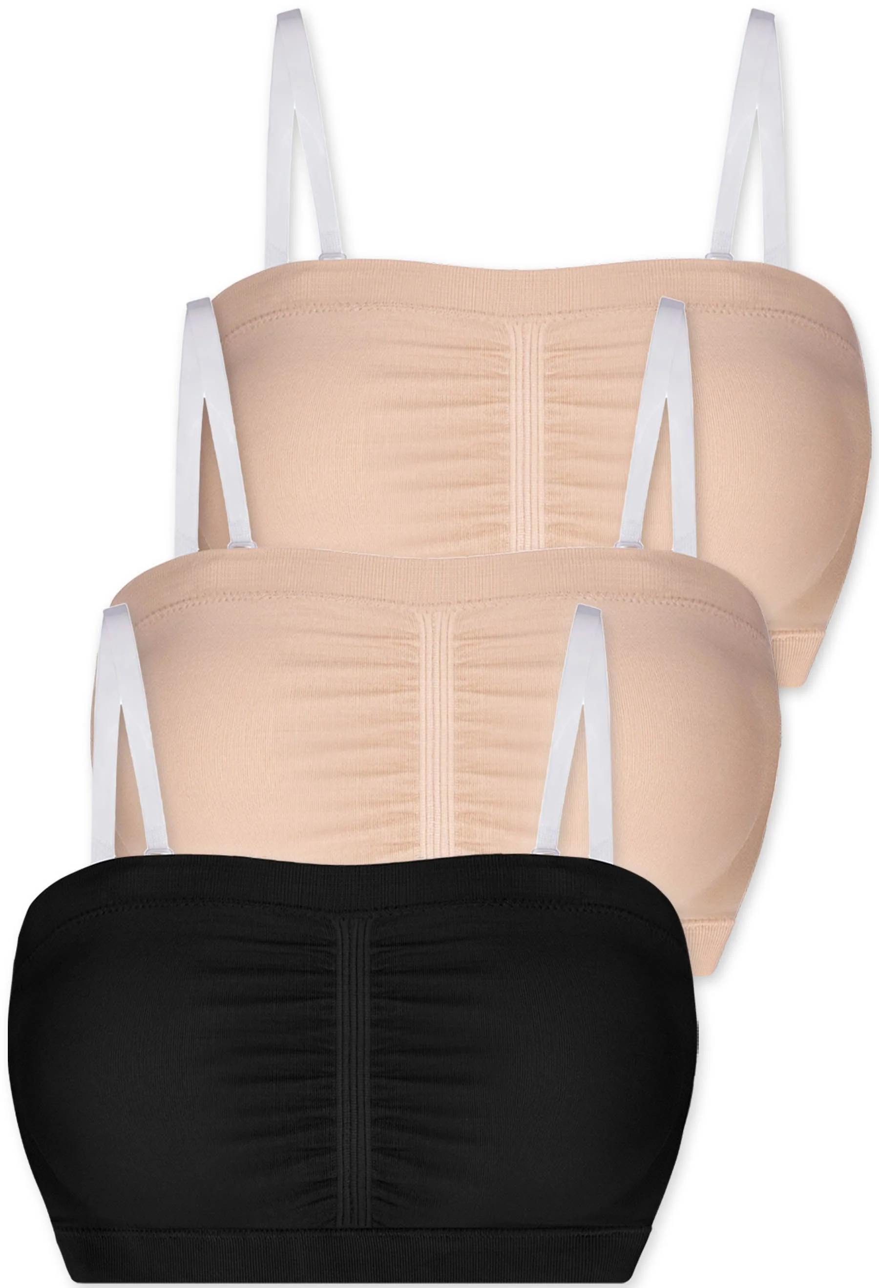 Cotton-Rich Padded Strapless Bra - 3 Pack - Image 16