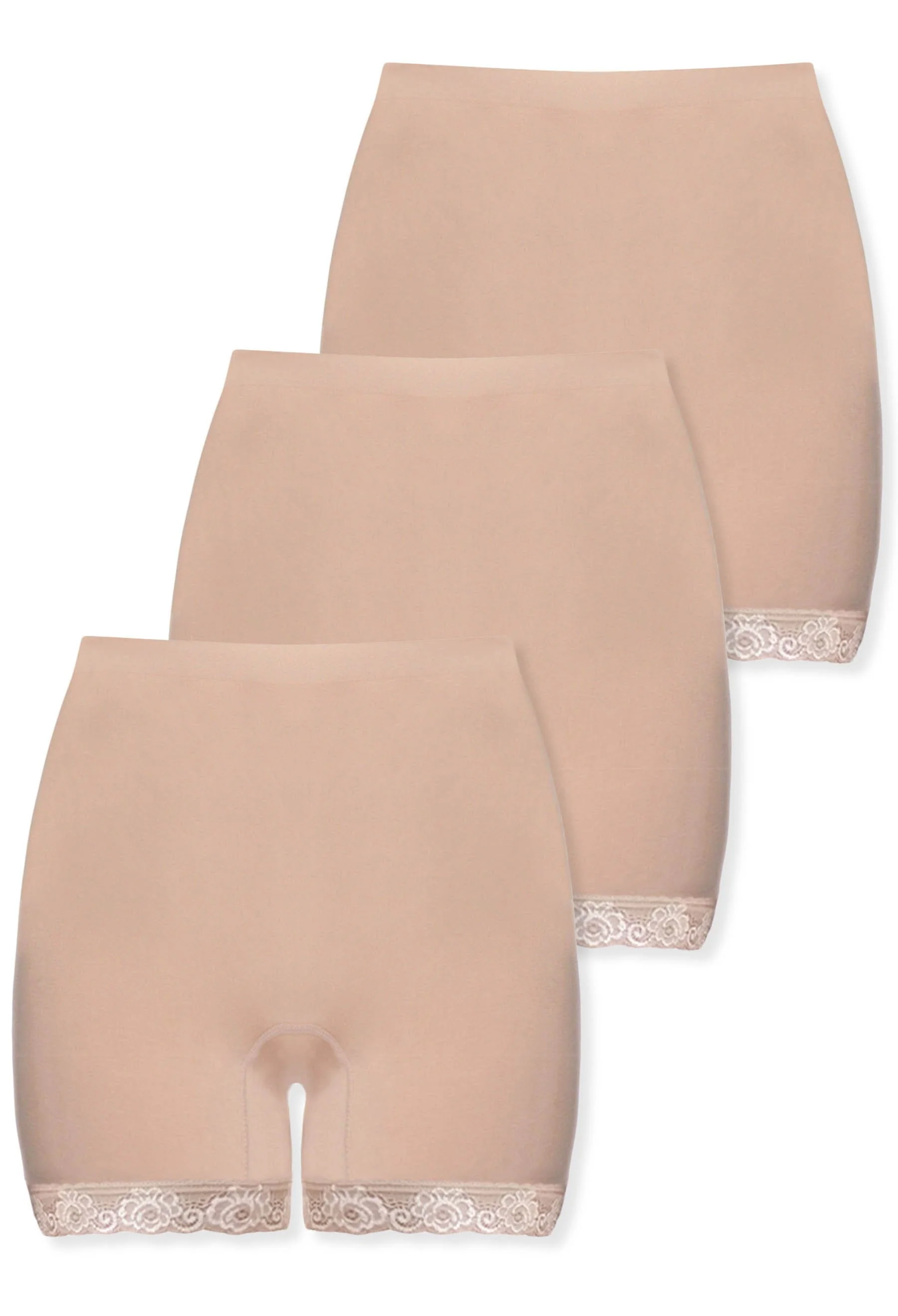 Curvy Anti Chafing High Rise Petite Cotton Rich Shorts - 3 Pack - Image 16