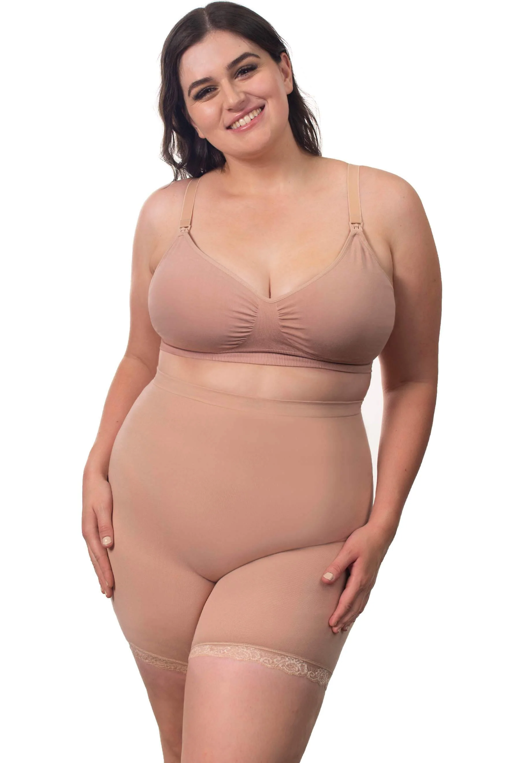Curvy Anti Chafing High Rise Petite Cotton Rich Shorts - 3 Pack - Image 7