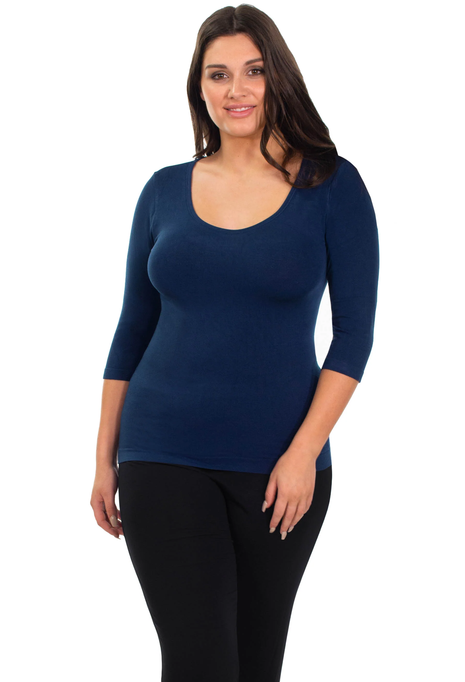 Curvy Bamboo 3/4 Sleeve Top - Image 10