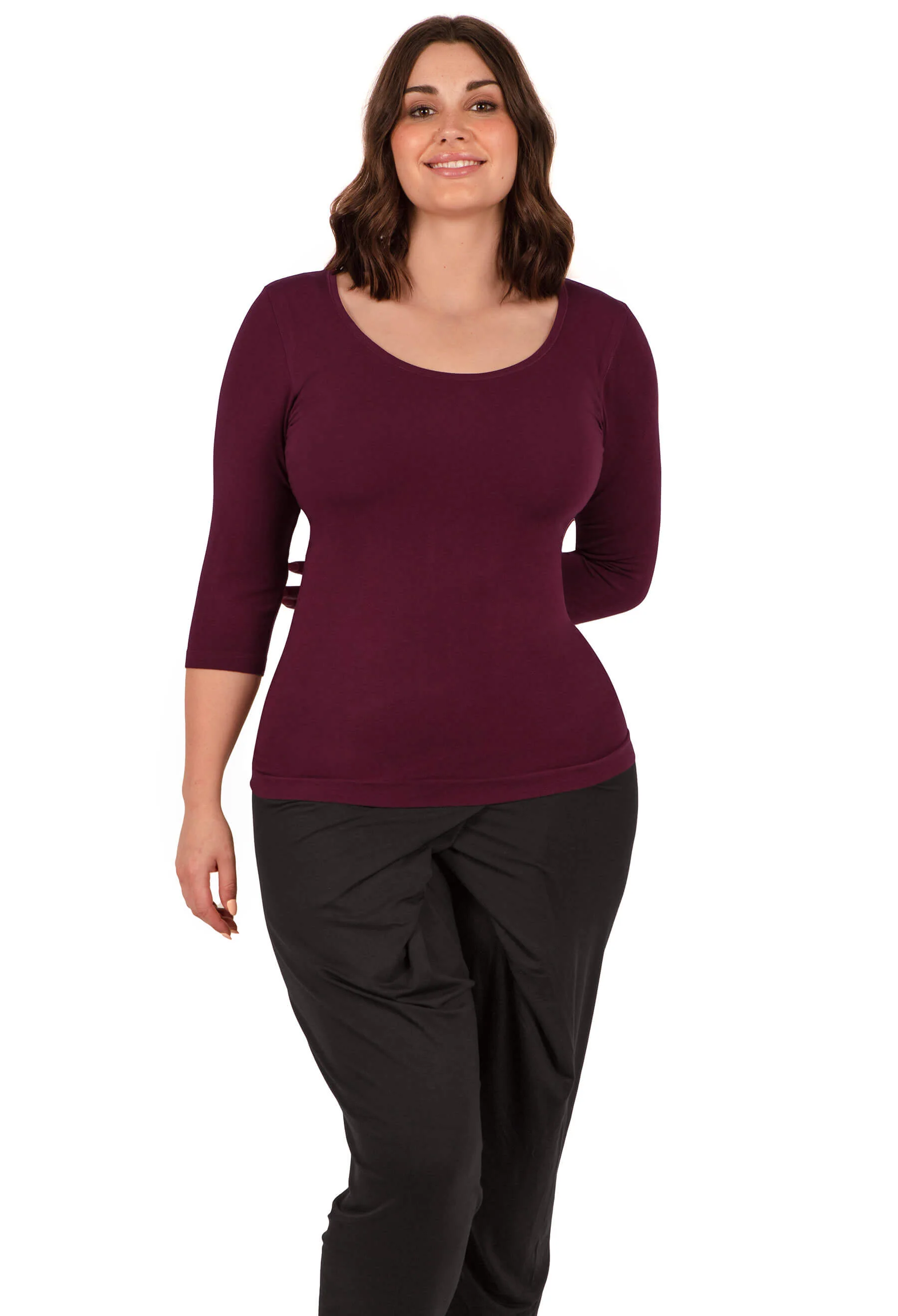 Curvy Bamboo 3/4 Sleeve Top - Image 14