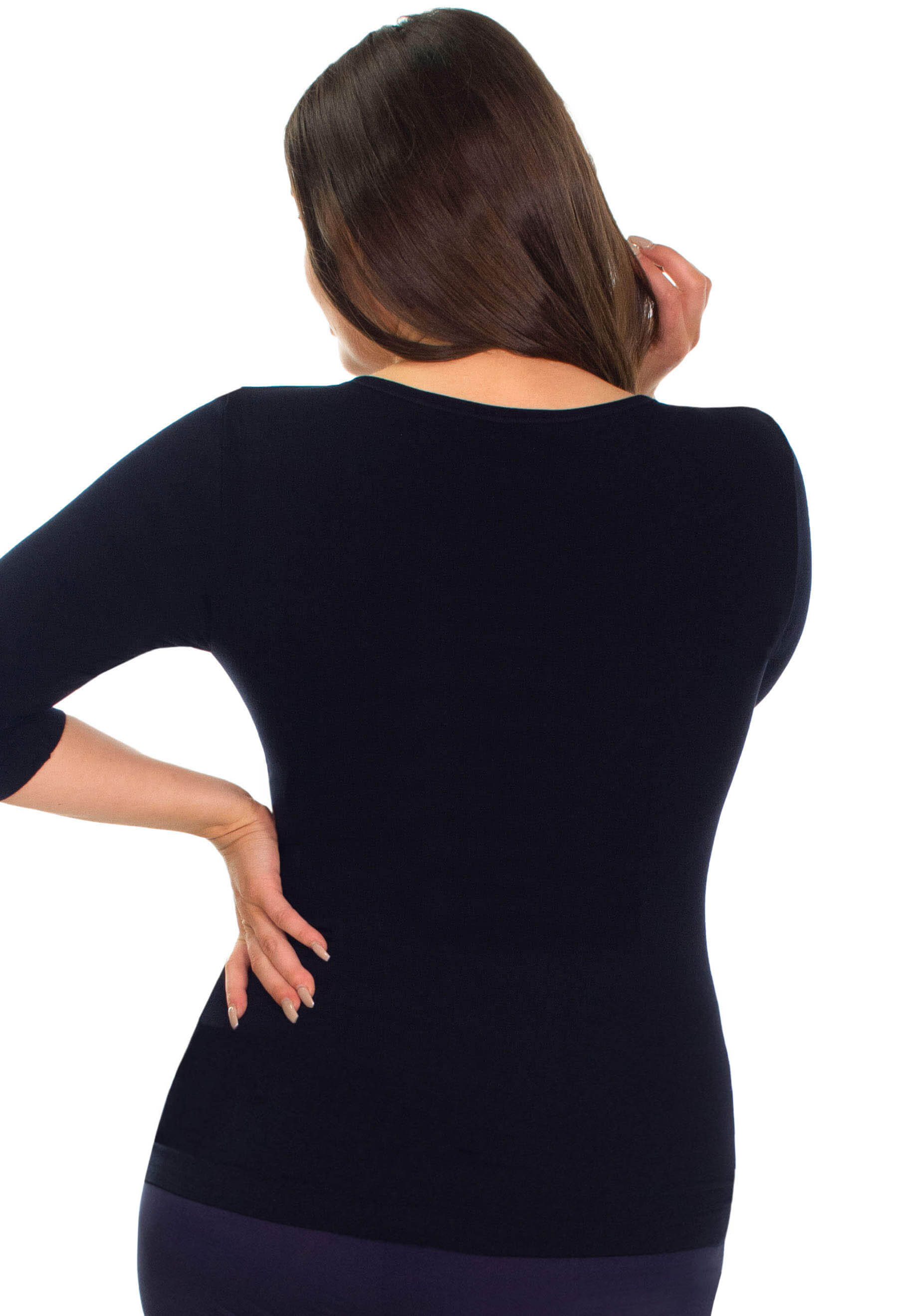 Curvy Bamboo 3/4 Sleeve Top - Image 4