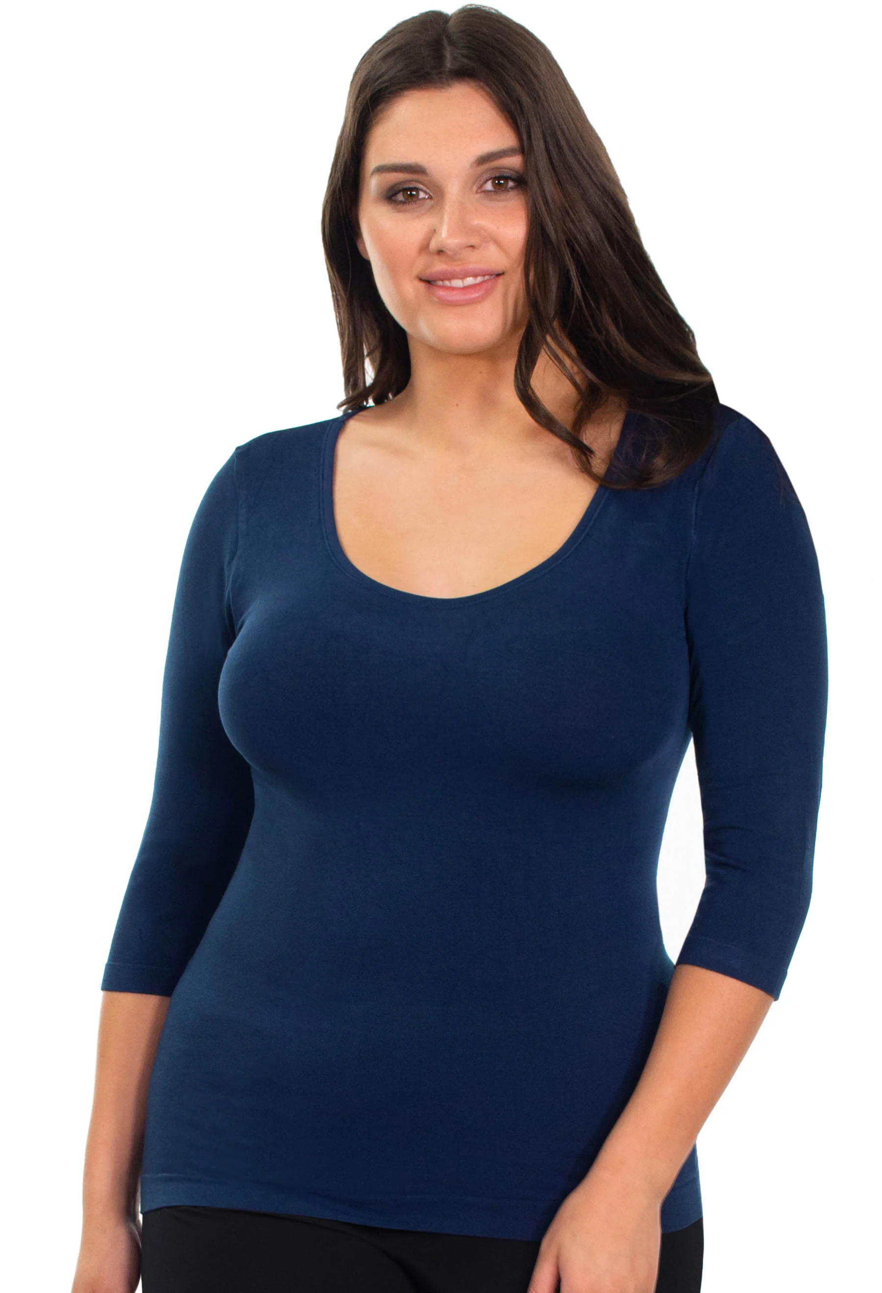 Curvy Bamboo 3/4 Sleeve Top - Image 8
