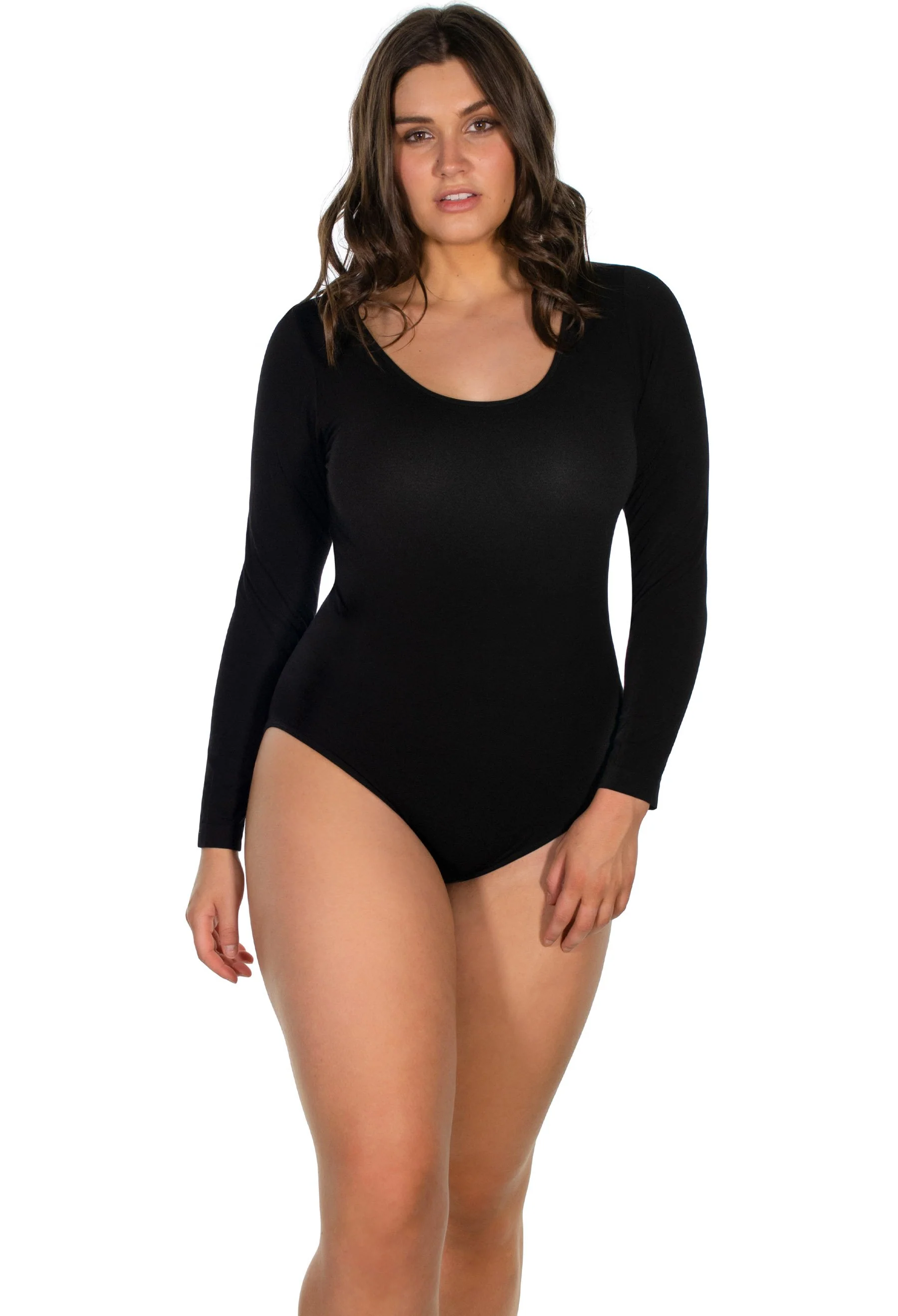 Curvy Long Sleeve Bamboo Bodysuit - Image 3