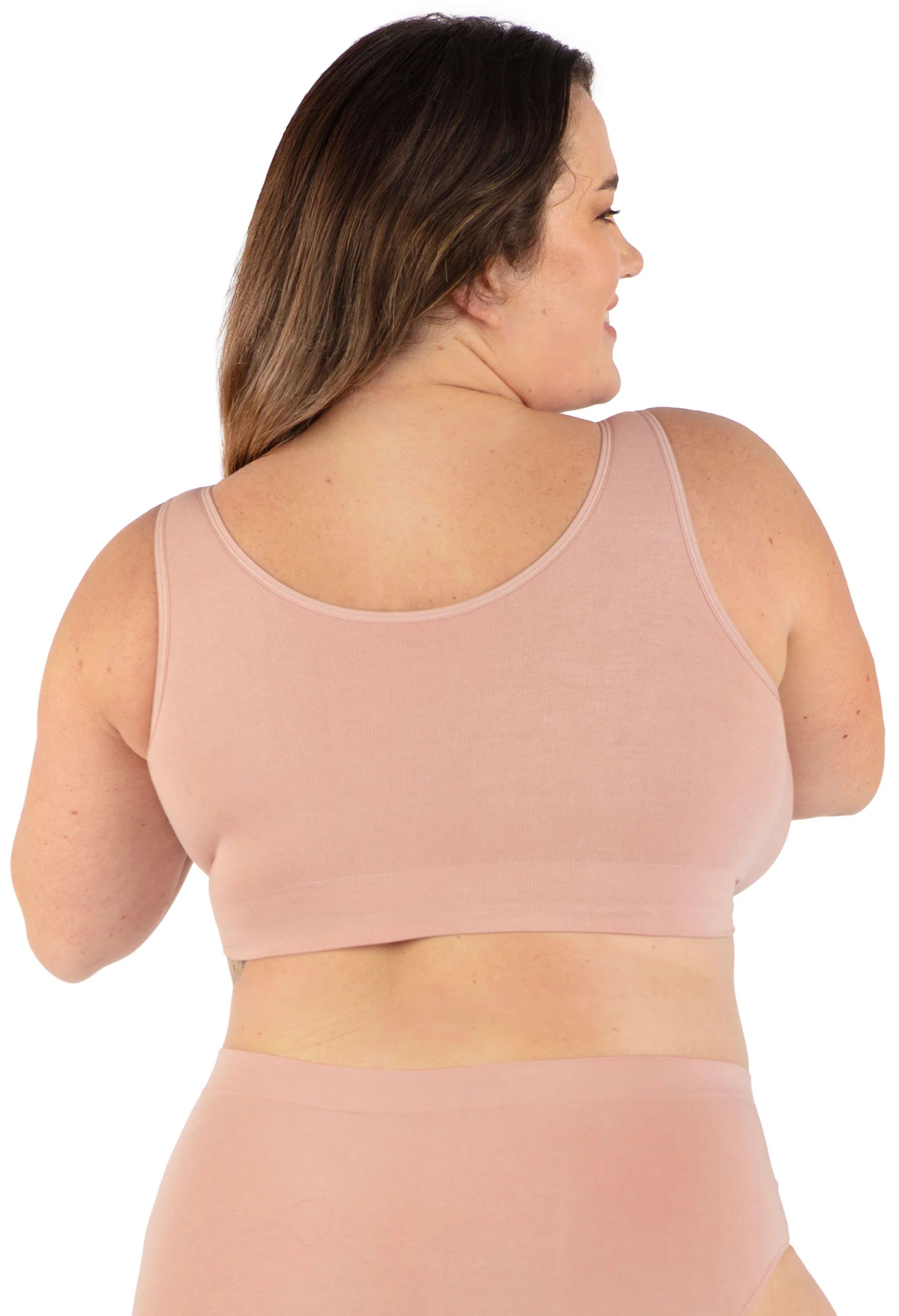 Full Bust Bamboo Padded Front Closure Wire Free Bra - Image 7