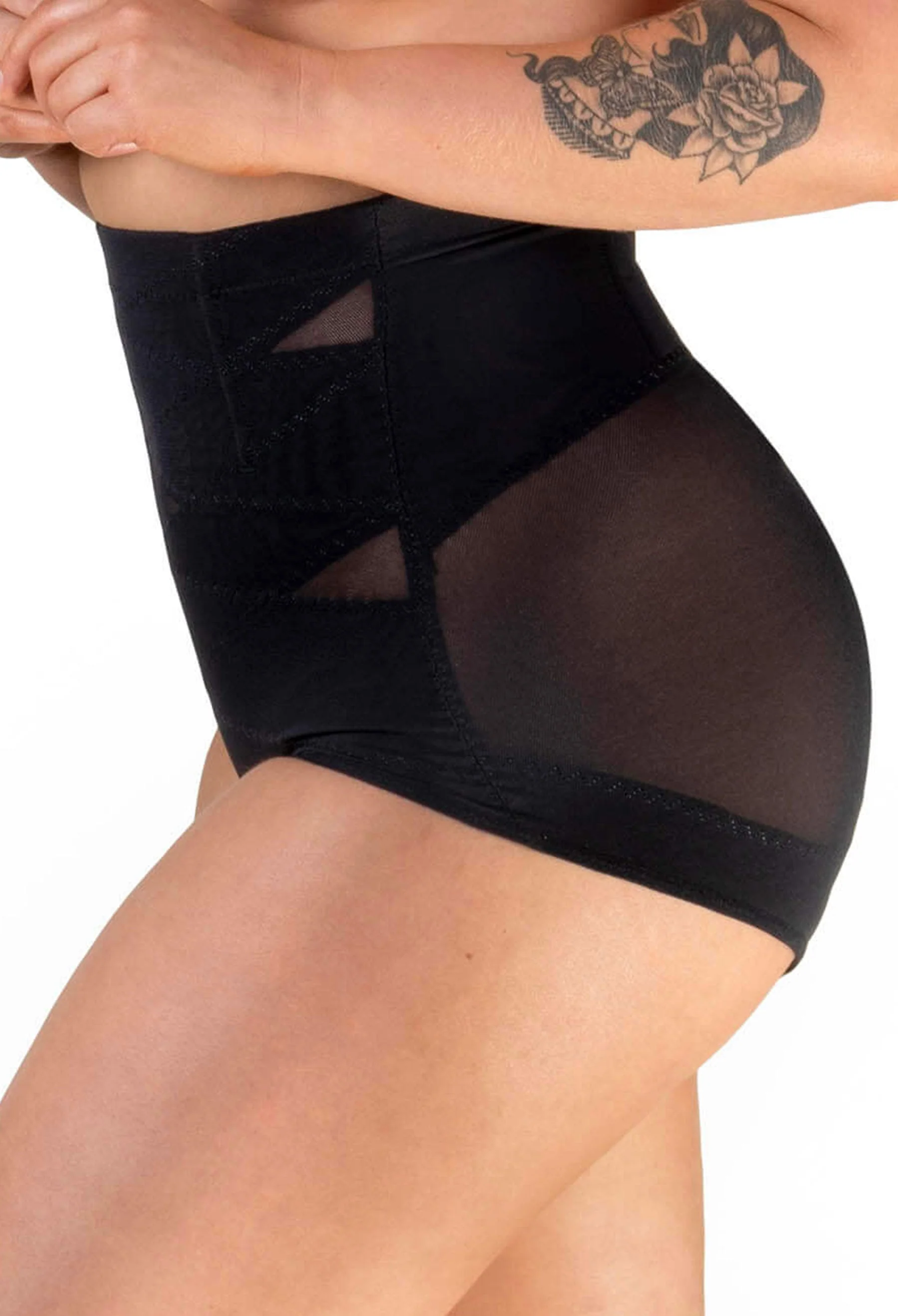 High Waist Power Mesh Tummy Control Brief - 2 Pack - Image 6