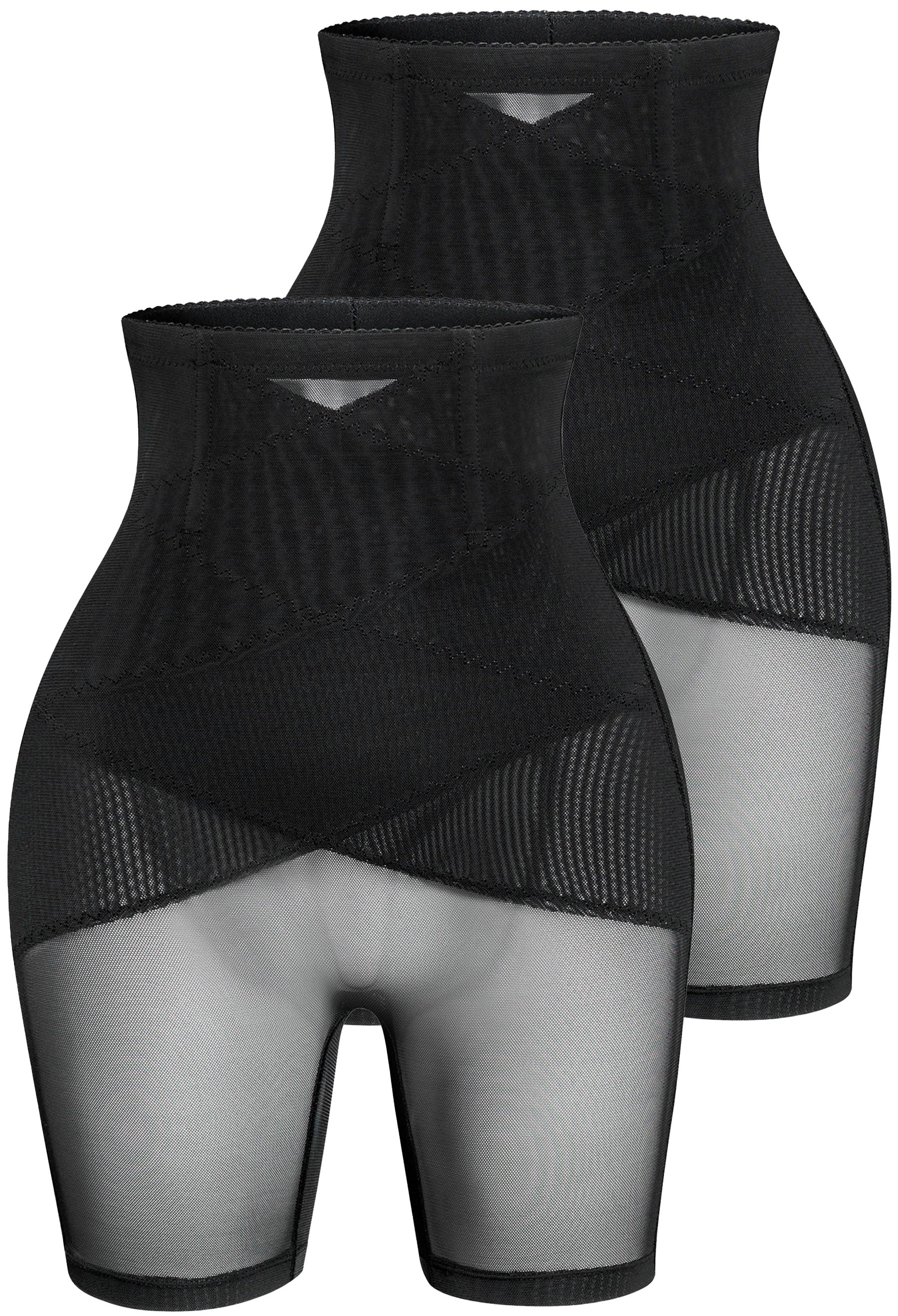 High Waist Power Mesh Tummy Control Shorts - 2 Pack - Image 17