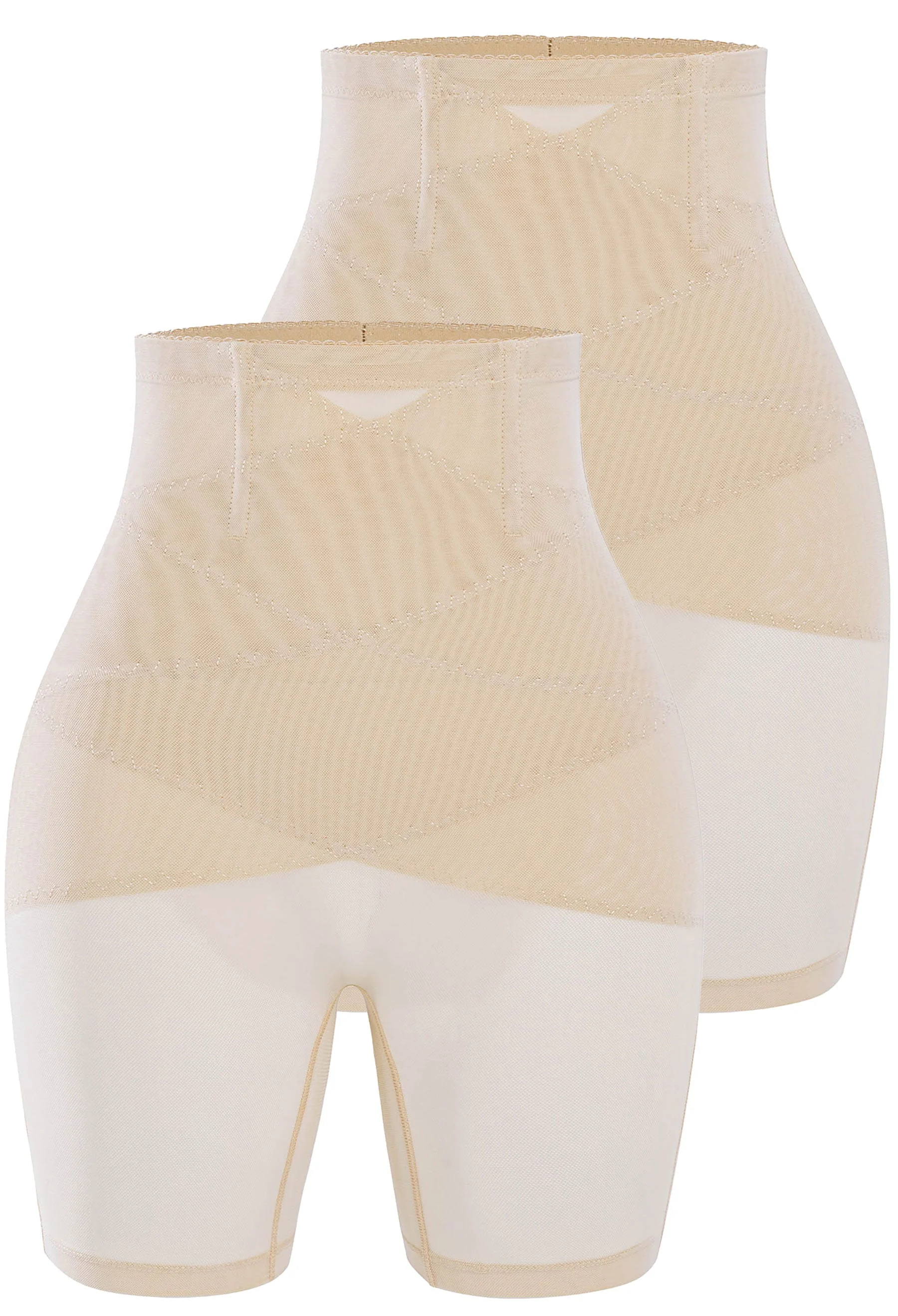 High Waist Power Mesh Tummy Control Shorts - 2 Pack - Image 18