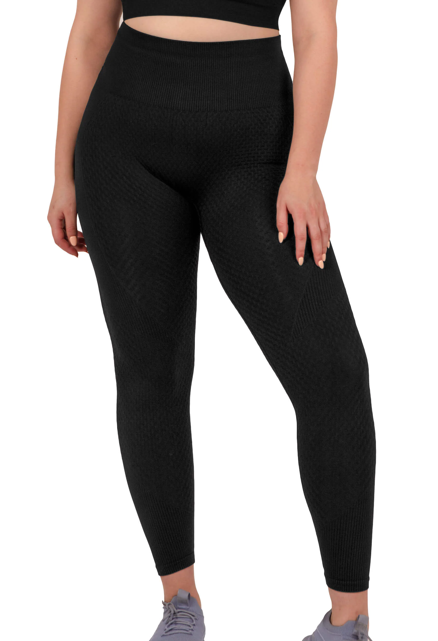 Honeycomb Contour Seamless Leggings - 2 Pack - Image 10
