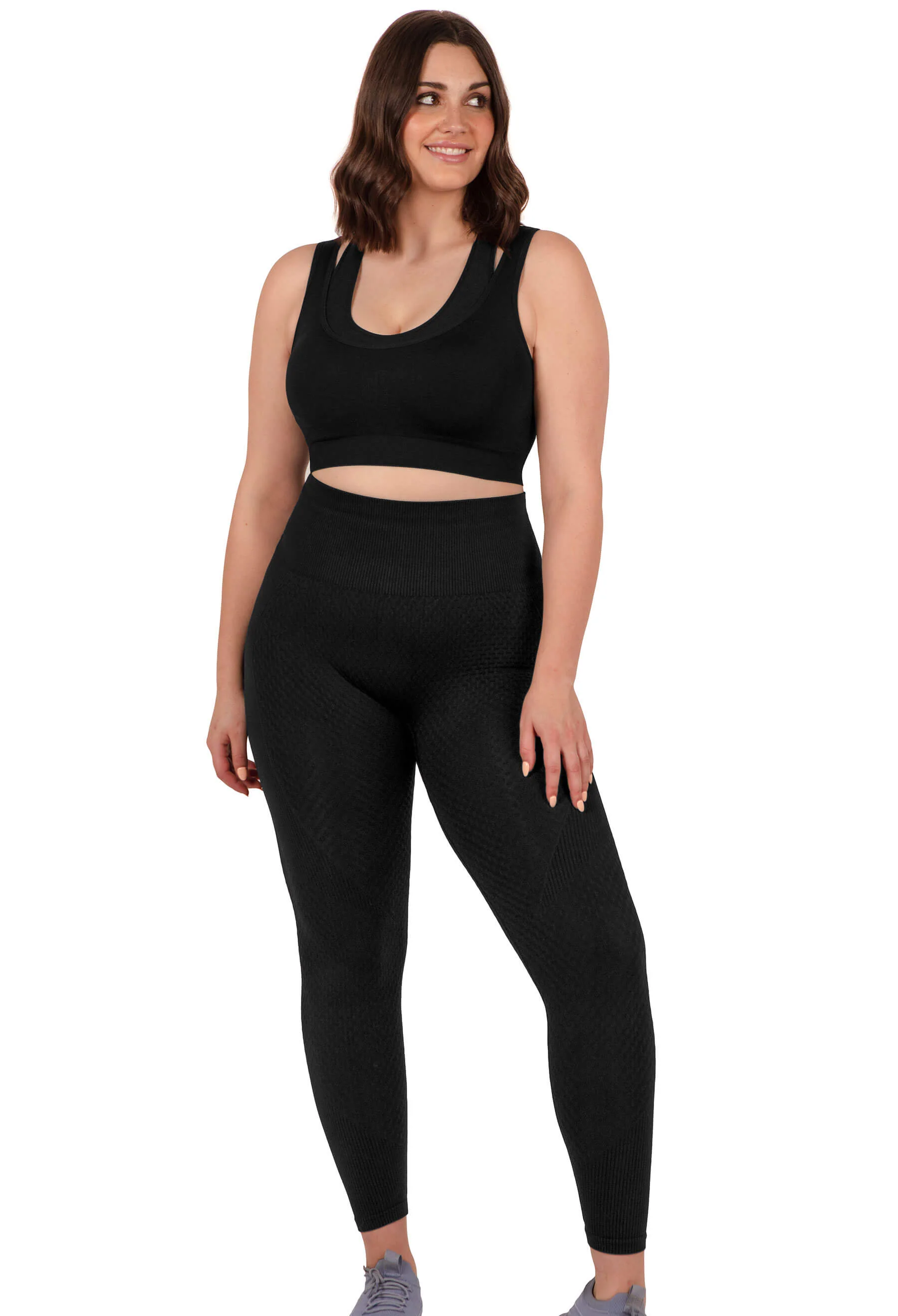 Honeycomb Contour Seamless Leggings - 2 Pack - Image 17