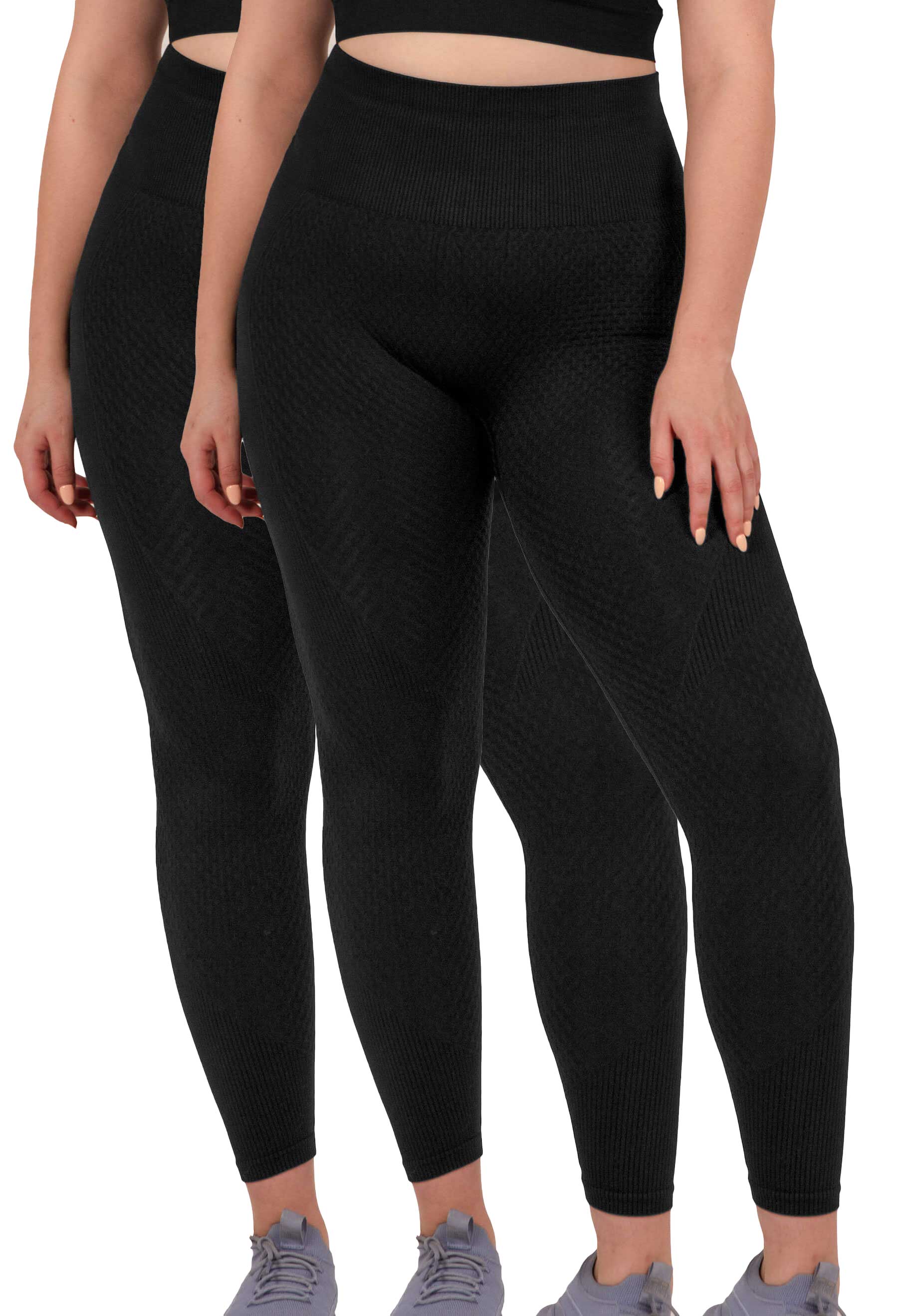 Honeycomb Contour Seamless Leggings - 2 Pack - Image 19