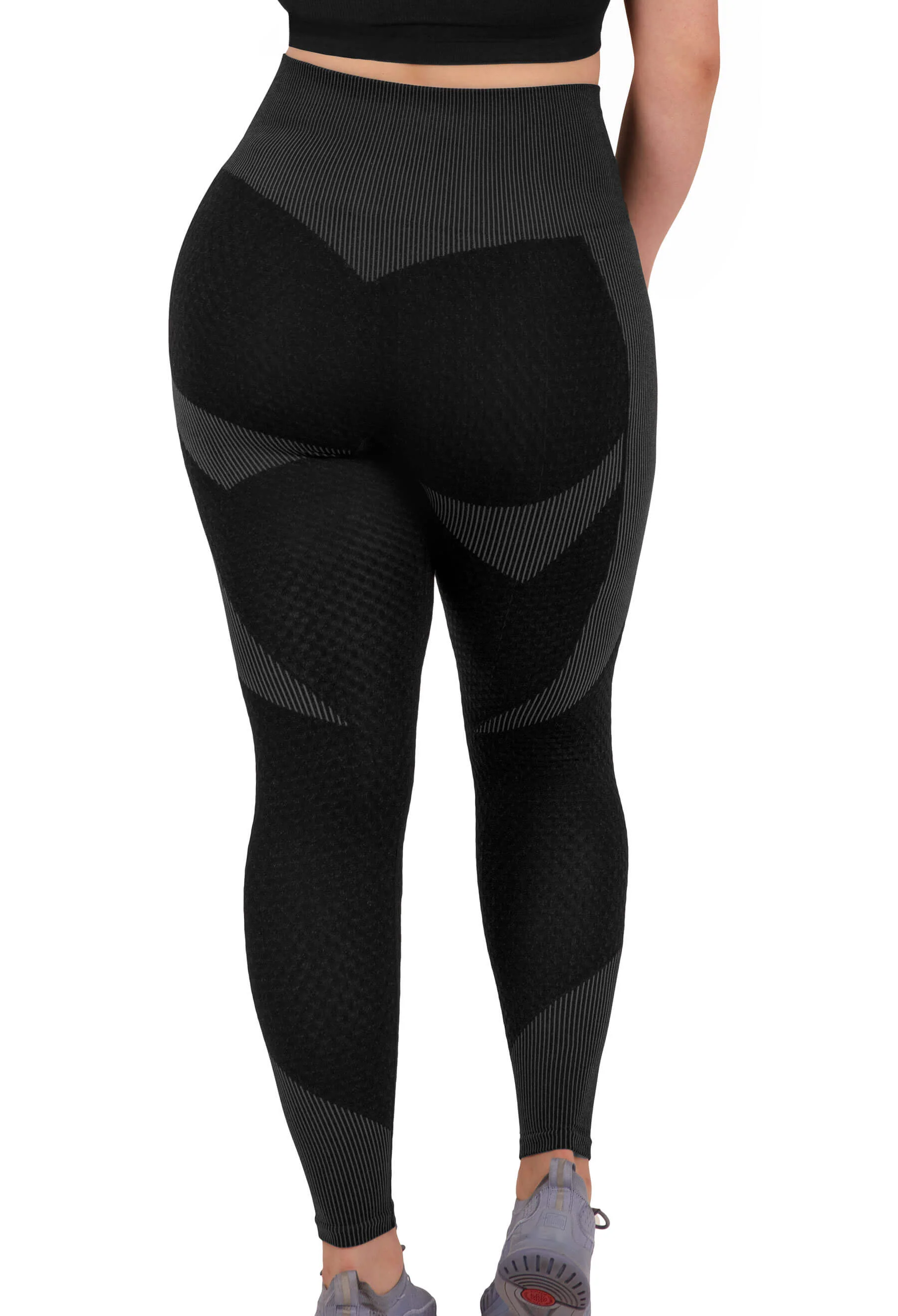Honeycomb Contour Seamless Leggings - 2 Pack - Image 4