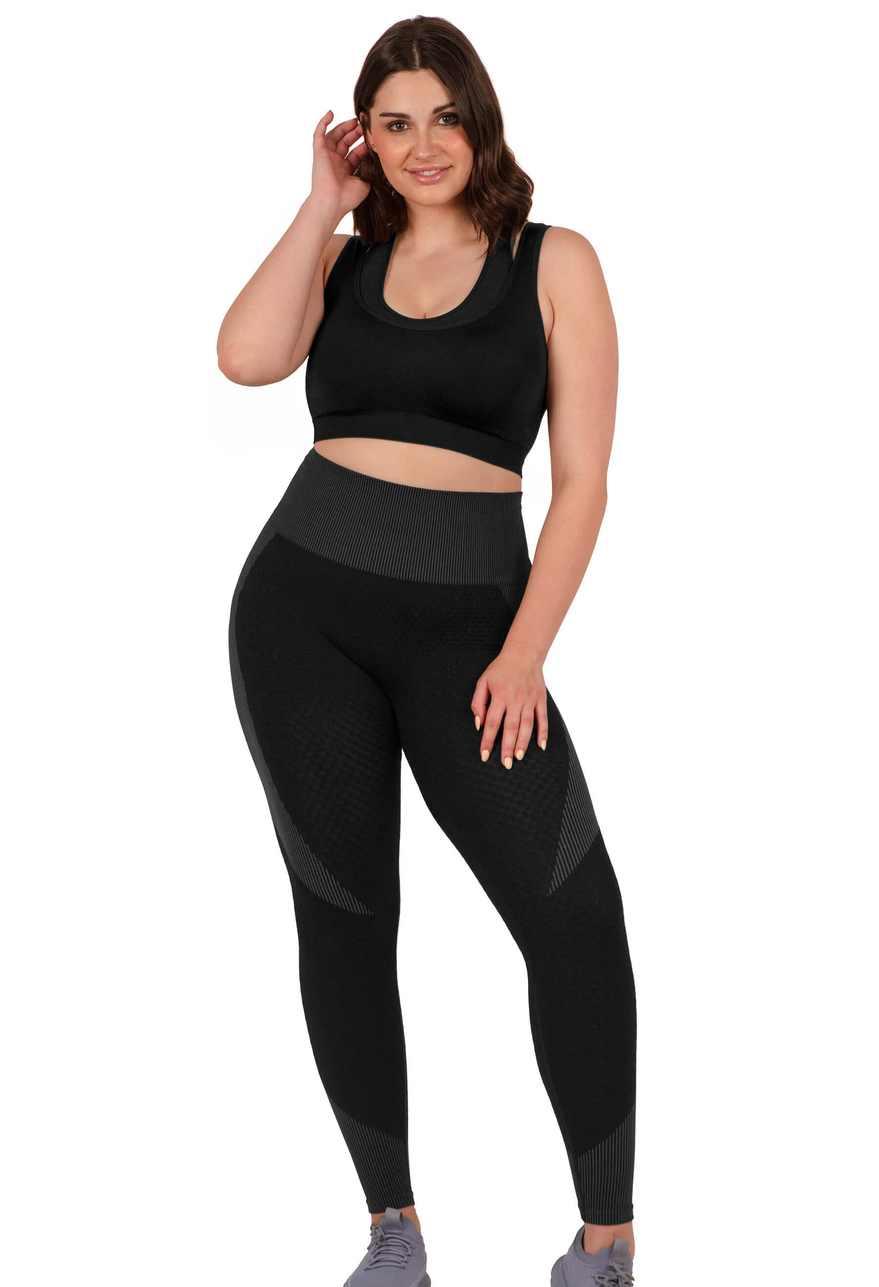 Honeycomb Contour Seamless Leggings - 2 Pack - Image 8