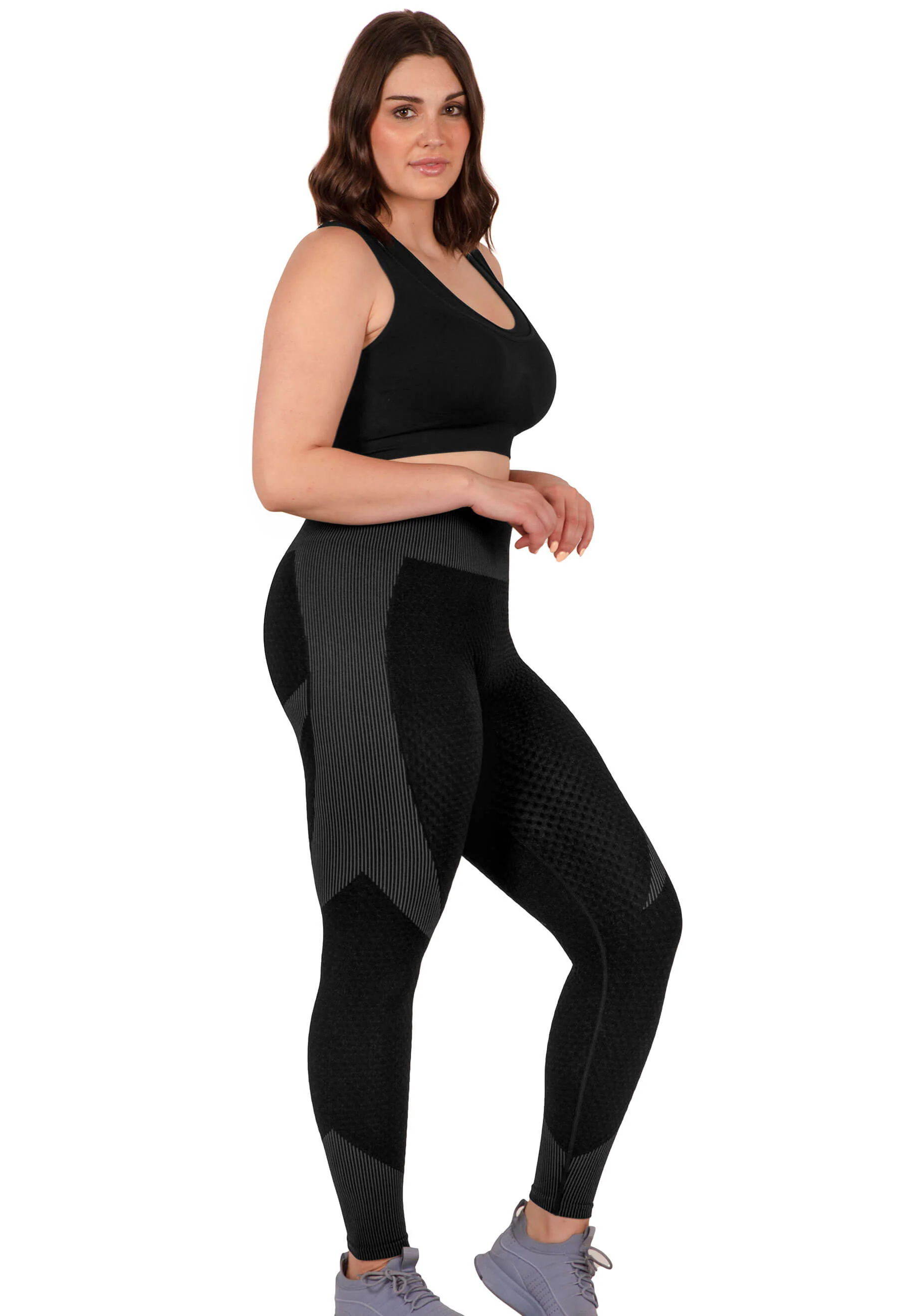 Honeycomb Contour Seamless Leggings - 2 Pack - Image 9