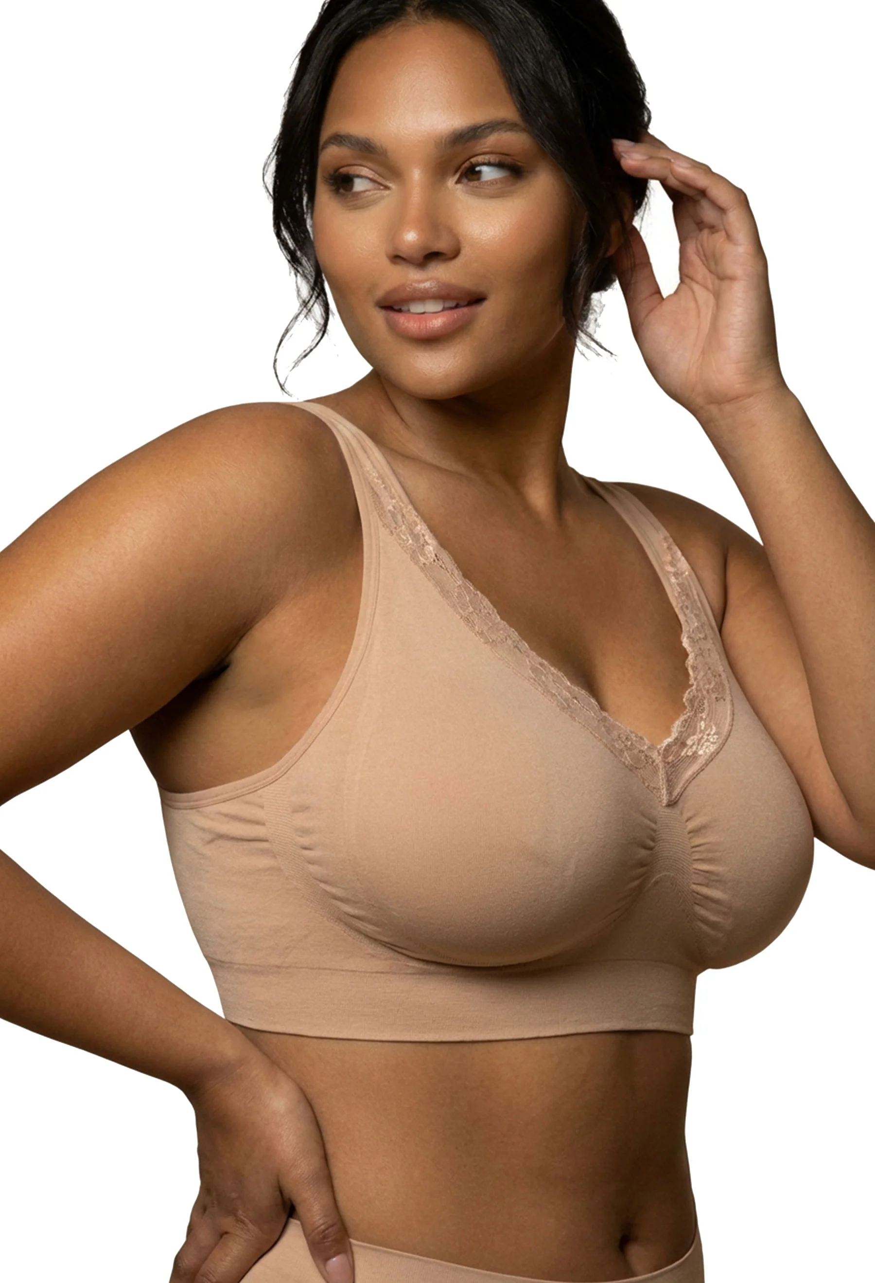 Lace Minimiser Wire Free Bra - Image 22
