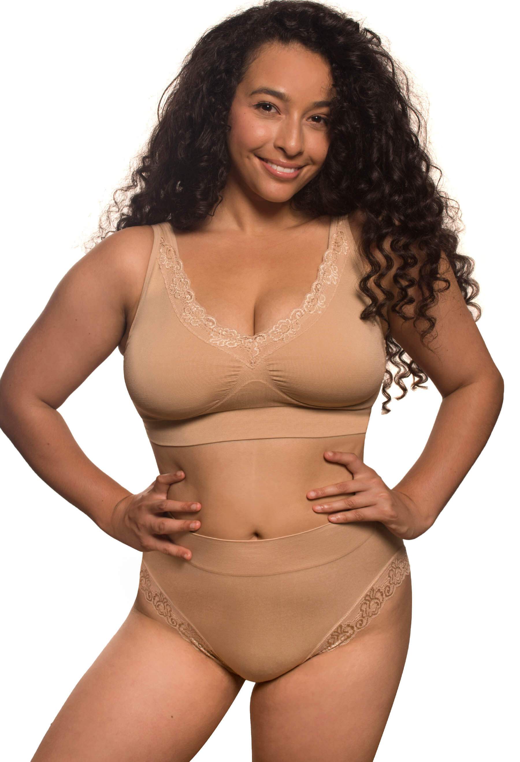 Lace Minimiser Wire Free Bra | Fancy 3-Pack - Image 14