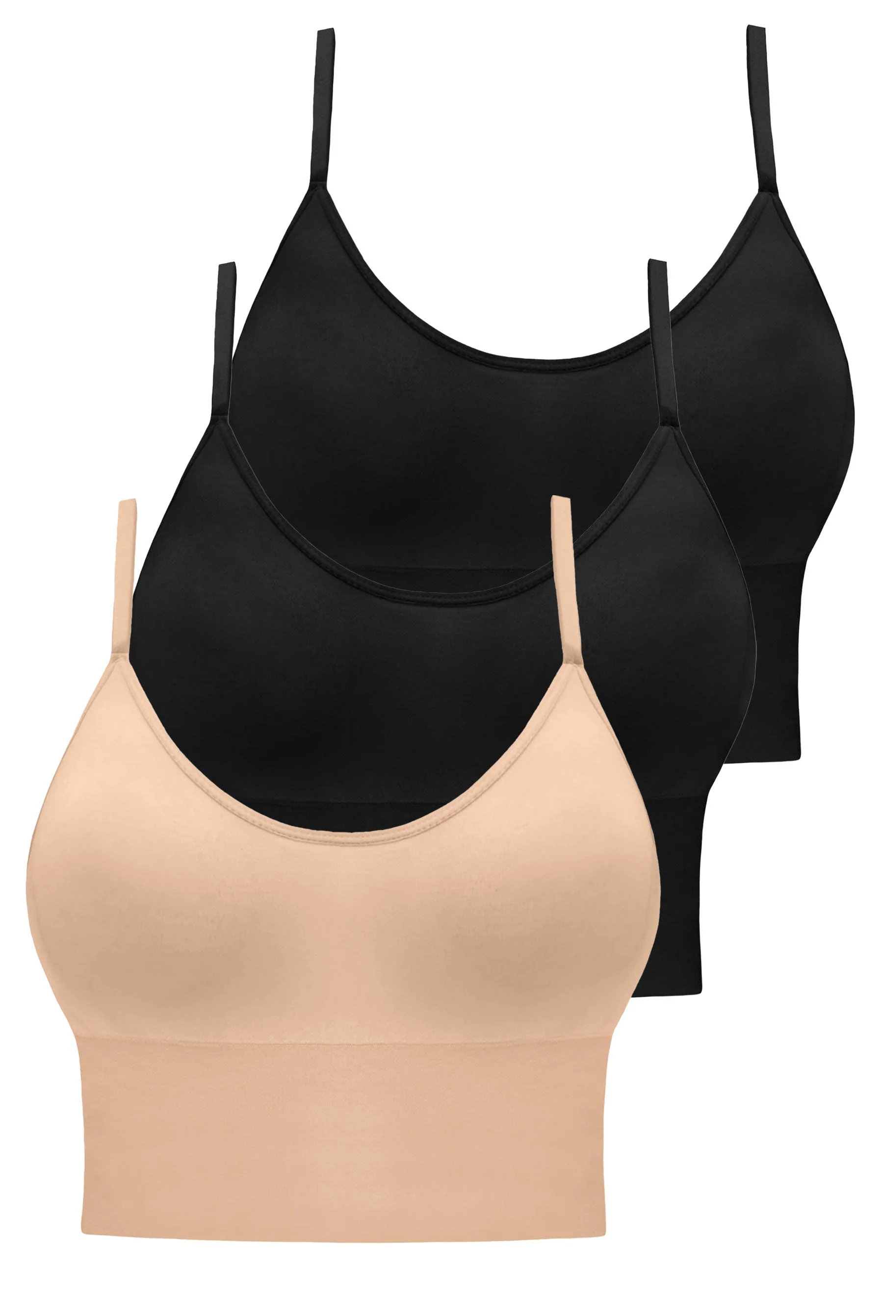Long Line Spaghetti Strap Bralette - 3 Pack - Image 28