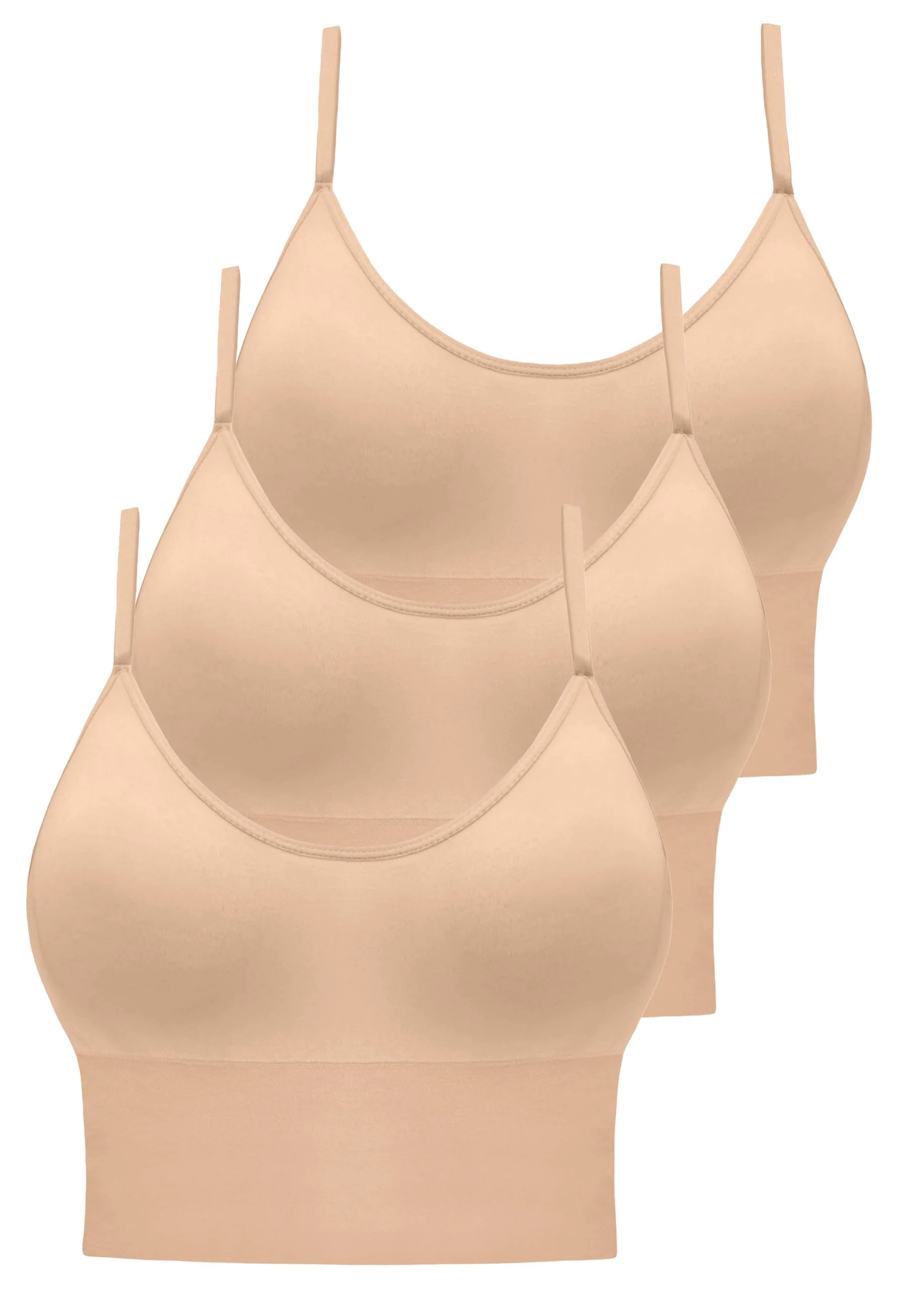 Long Line Spaghetti Strap Bralette - 3 Pack - Image 29