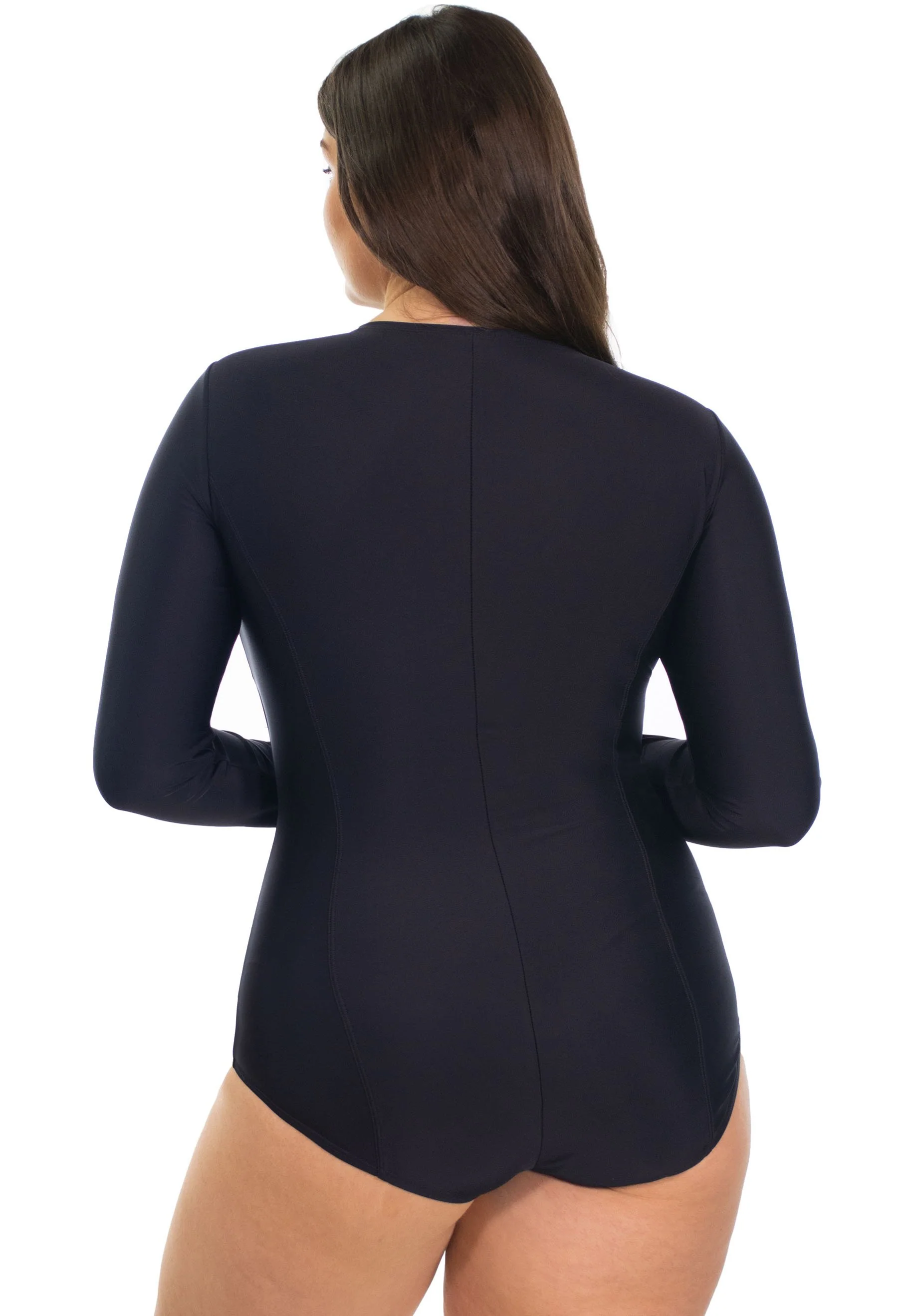 Long Sleeve One-Piece Swimsuit - Image 8