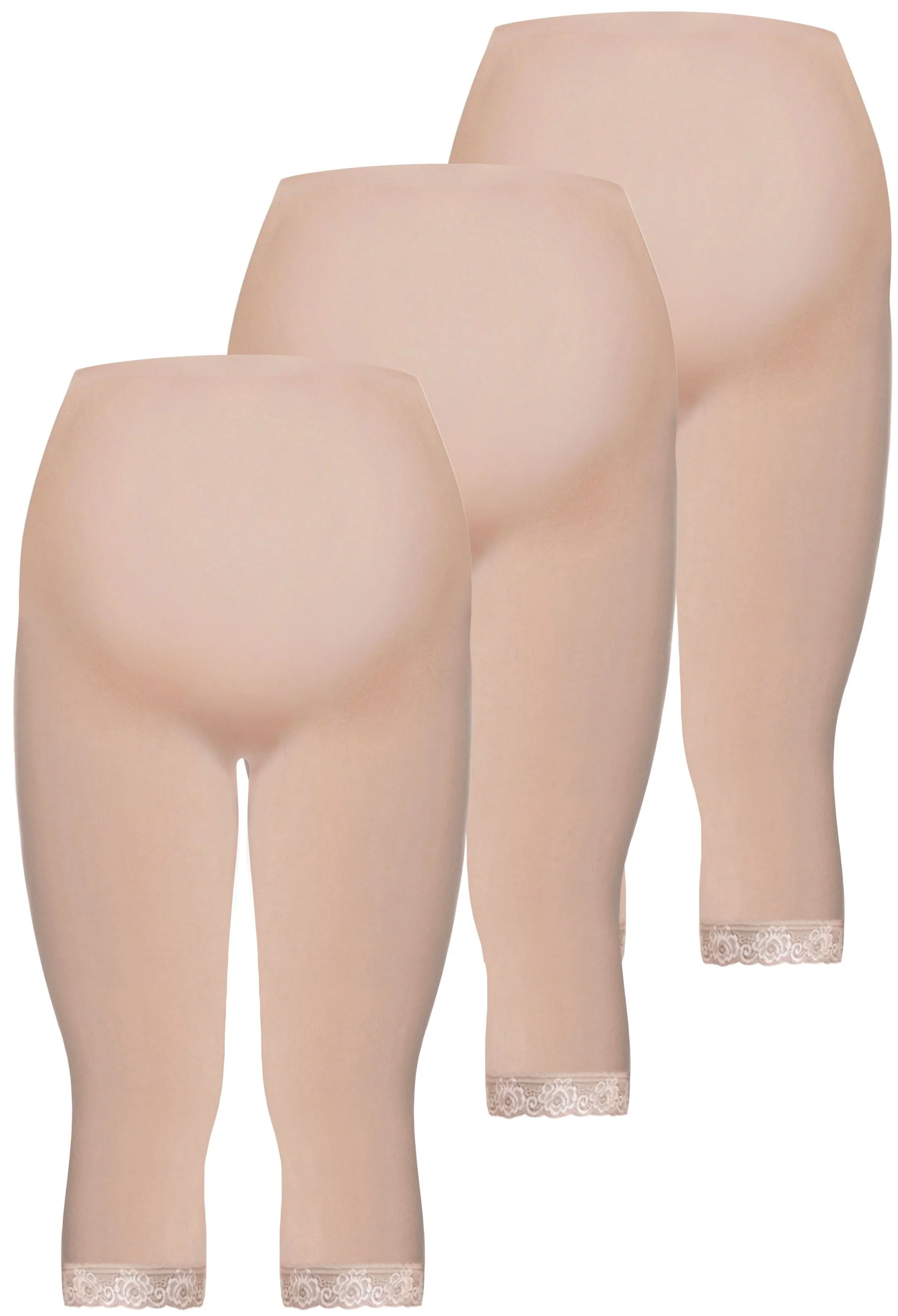 Maternity Anti Chafing High Rise 3/4 Cotton Rich Leggings - 3 Pack - Image 14