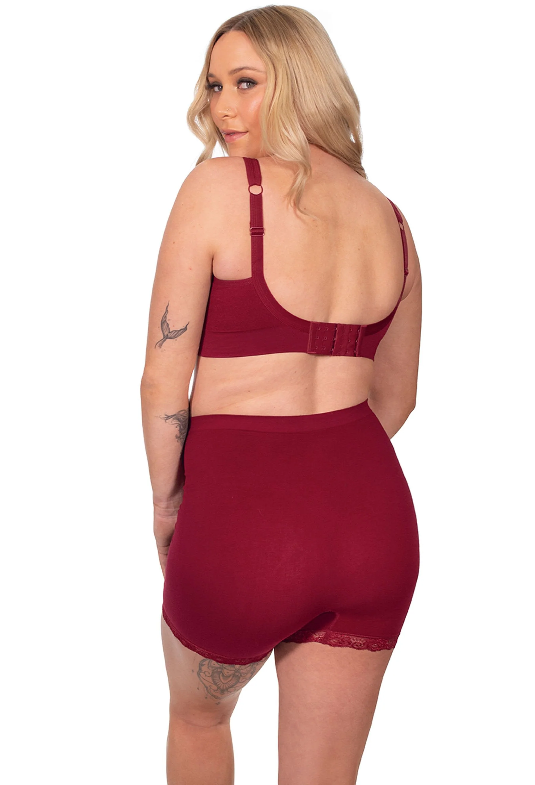 Maternity Anti Chafing High Rise Petite Cotton Rich Shorts - 3 Pack - Image 11