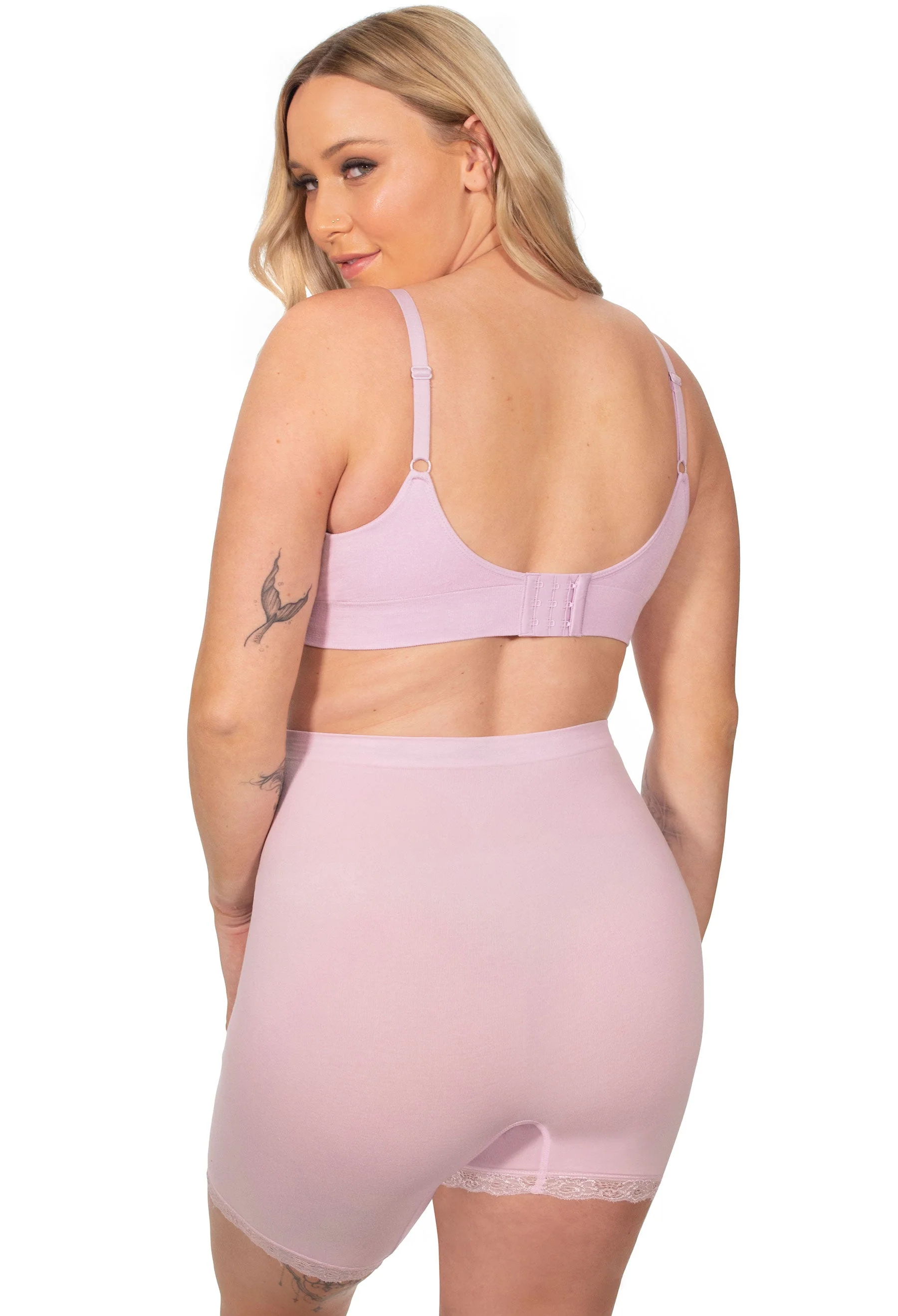 Maternity Anti Chafing High Rise Petite Cotton Rich Shorts - 3 Pack - Image 7