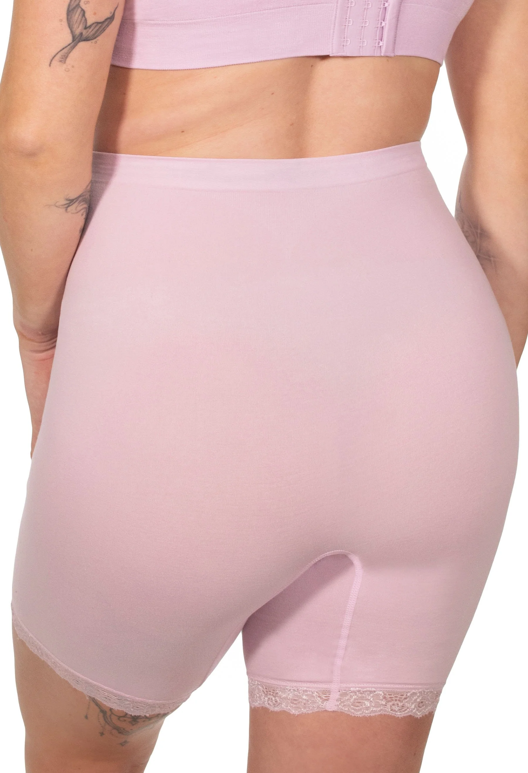 Maternity Anti Chafing High Rise Long Cotton Rich Shorts - Image 10