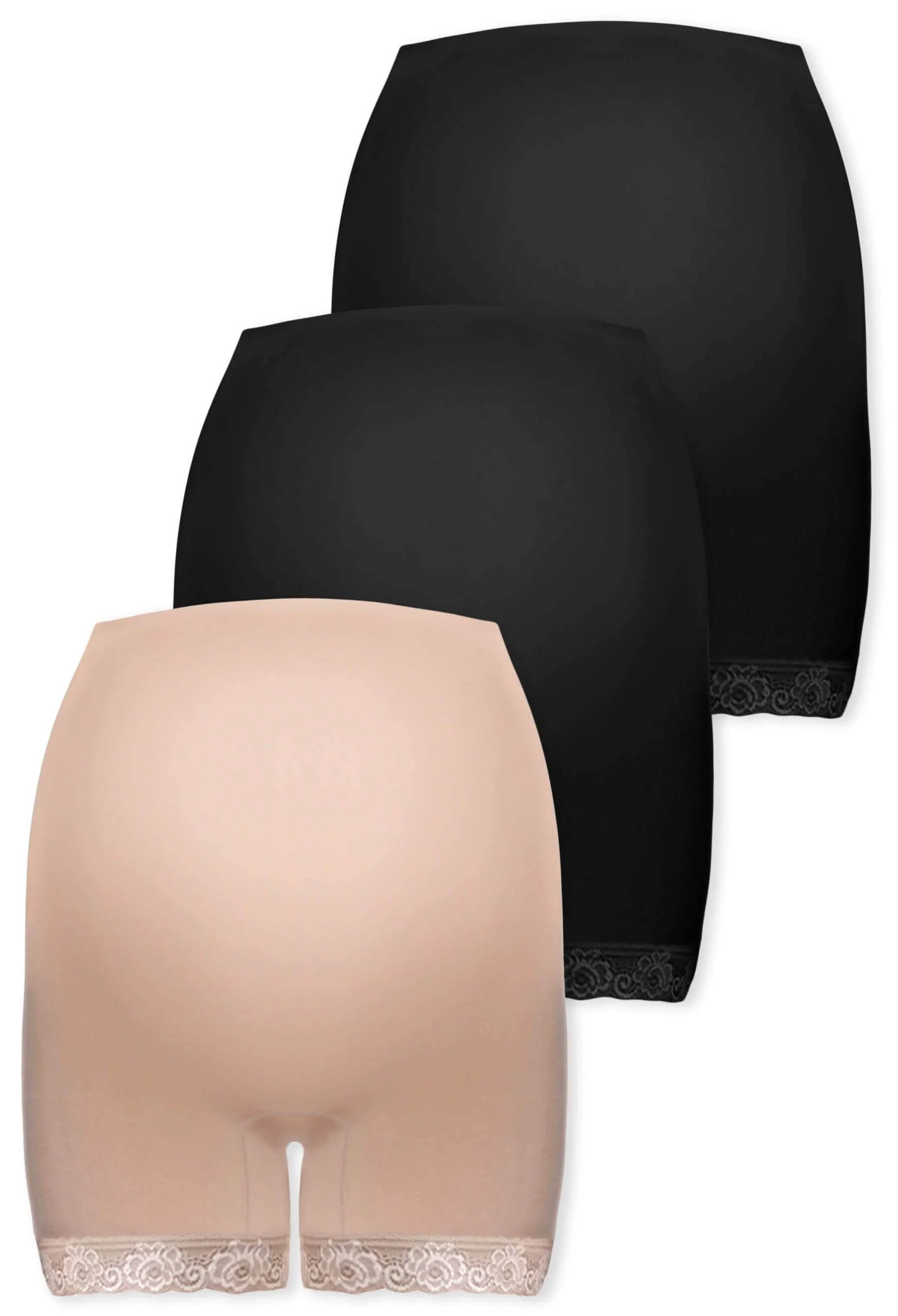 Maternity Anti Chafing High Rise Petite Cotton Rich Shorts - 3 Pack - Image 12