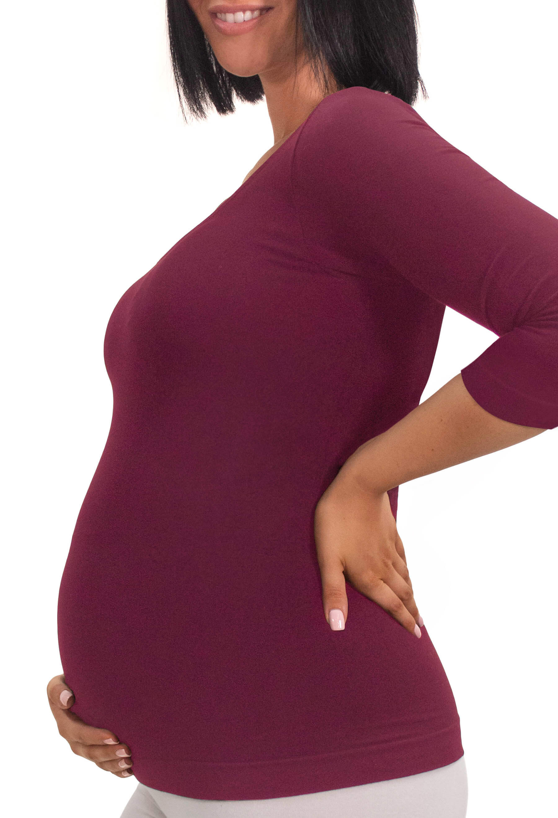 Maternity Bamboo 3/4 Sleeve Top - Image 10
