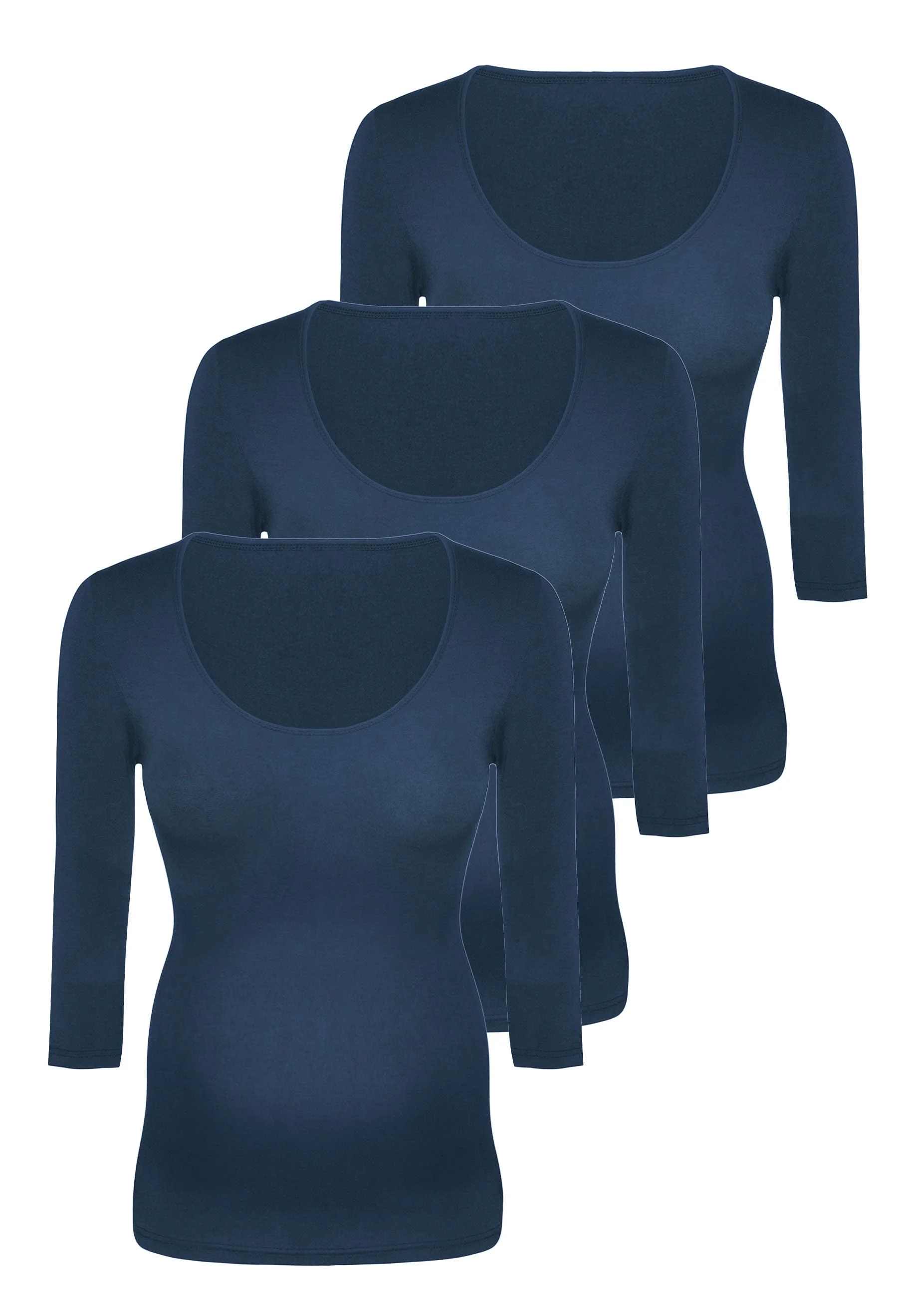 Maternity Bamboo 3/4 Sleeve Top - 3 Pack - Image 16