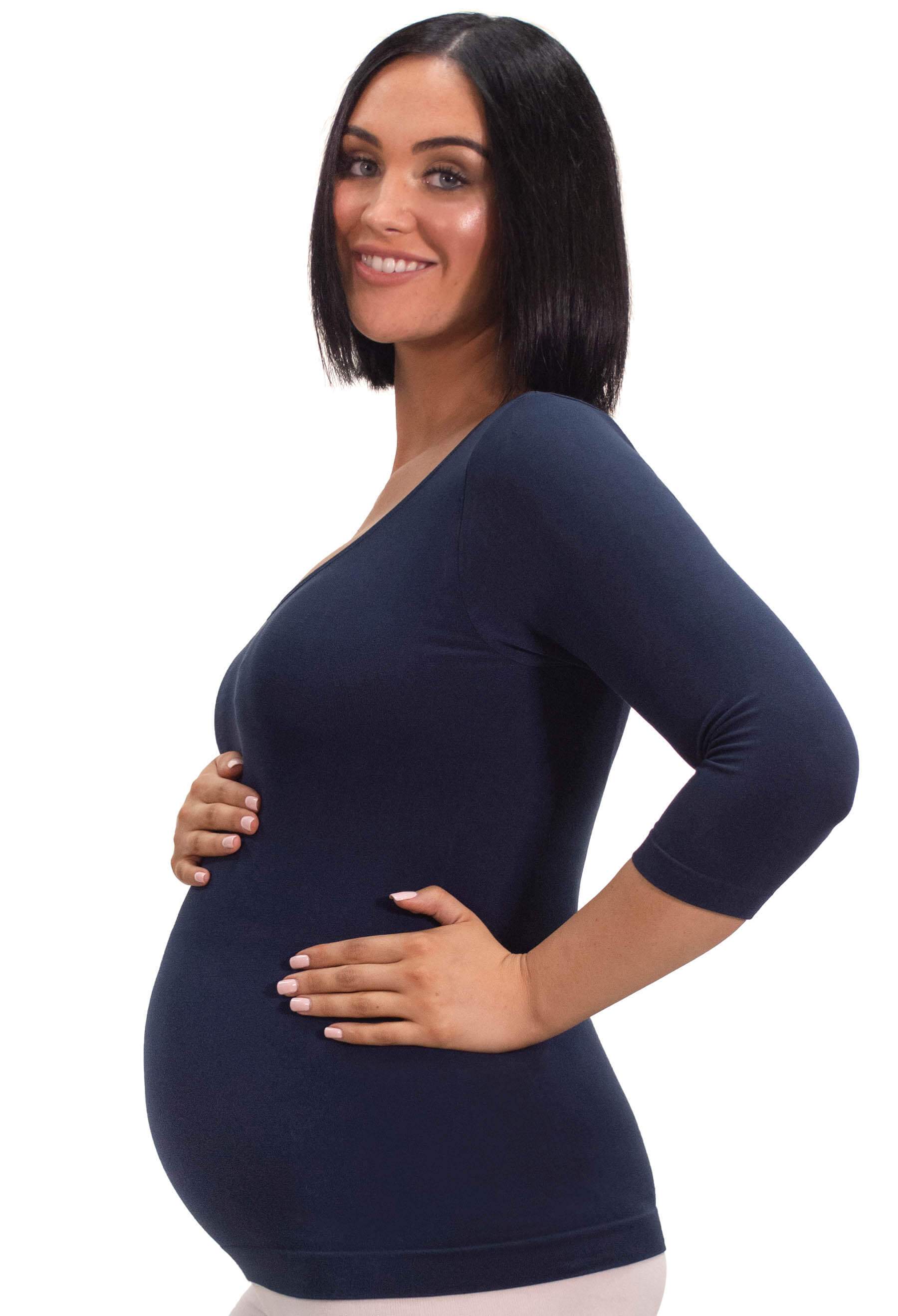 Maternity Bamboo 3/4 Sleeve Top - 3 Pack - Image 6