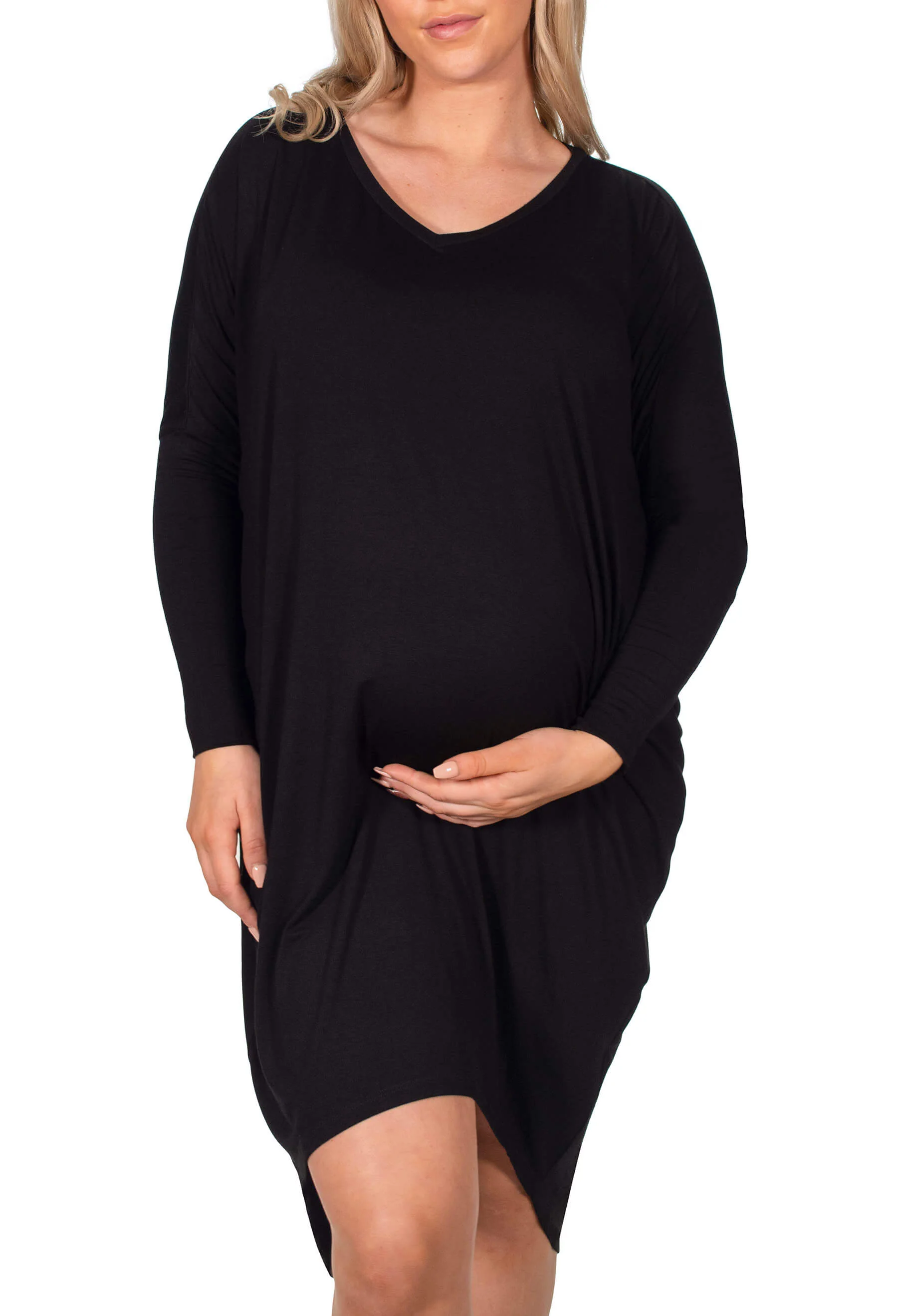 Maternity Bamboo Night Dress - 2 Pack - Image 4