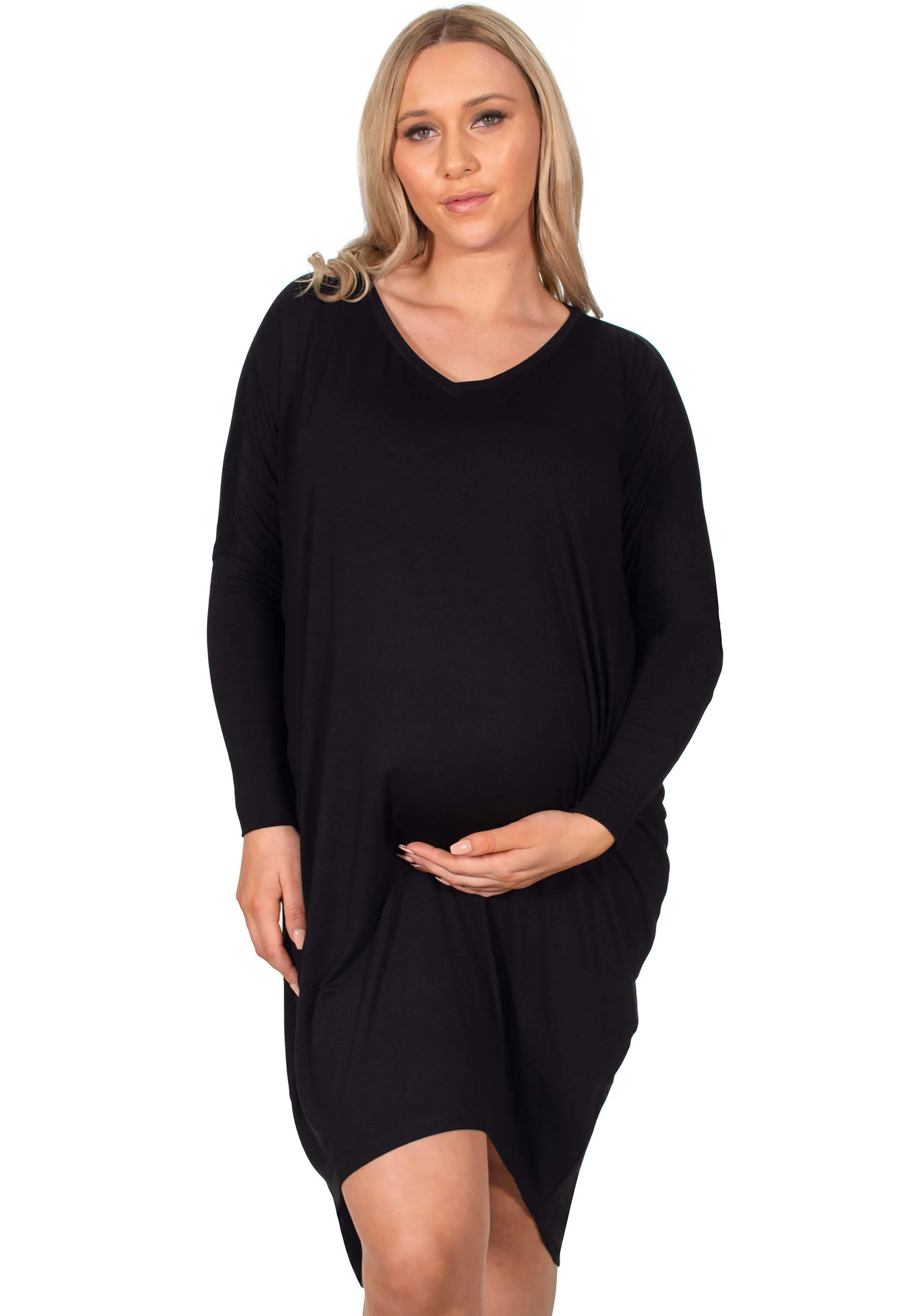 Maternity Bamboo Night Dress - 2 Pack - Image 5