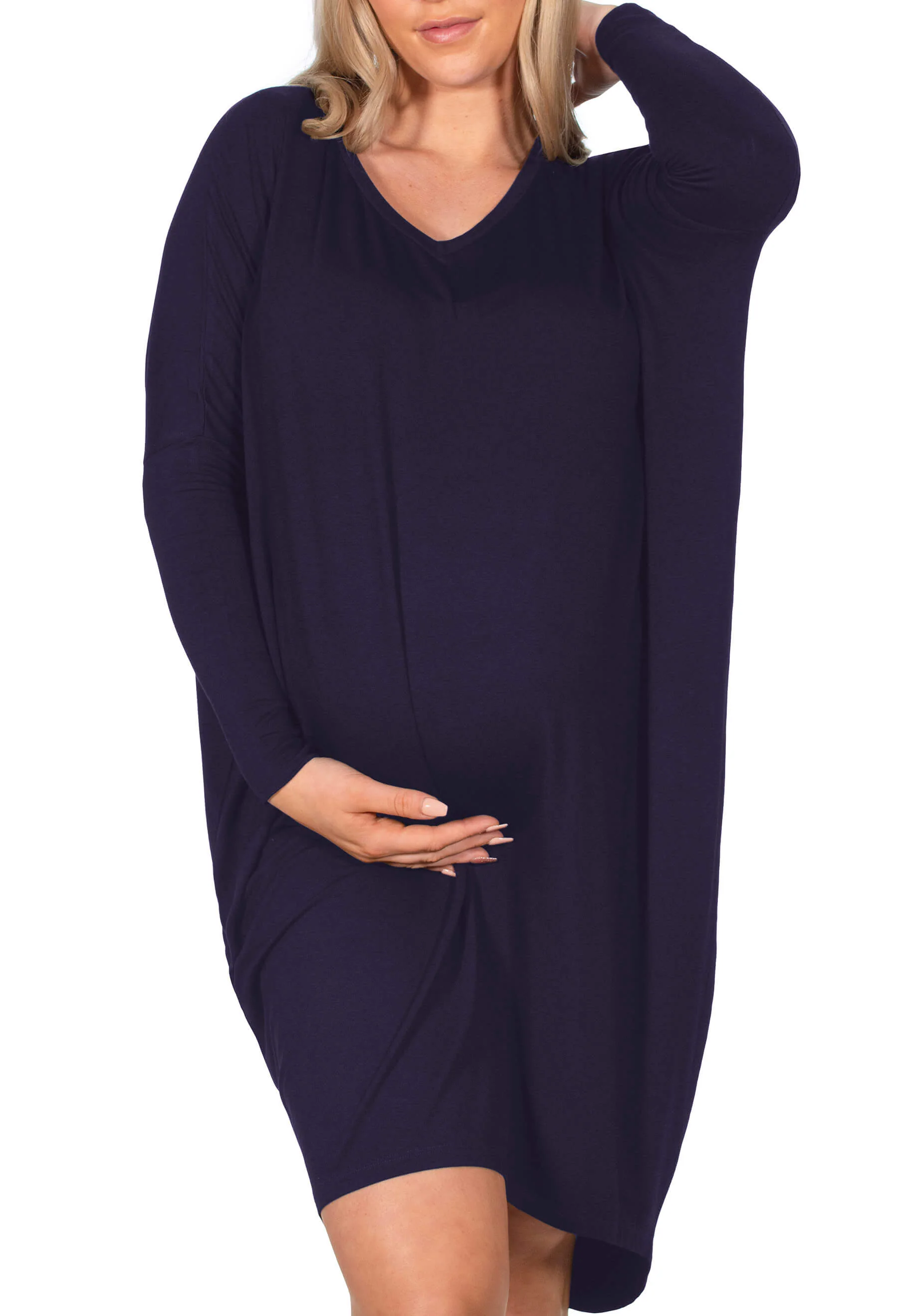 Maternity Bamboo Night Dress - 2 Pack - Image 7