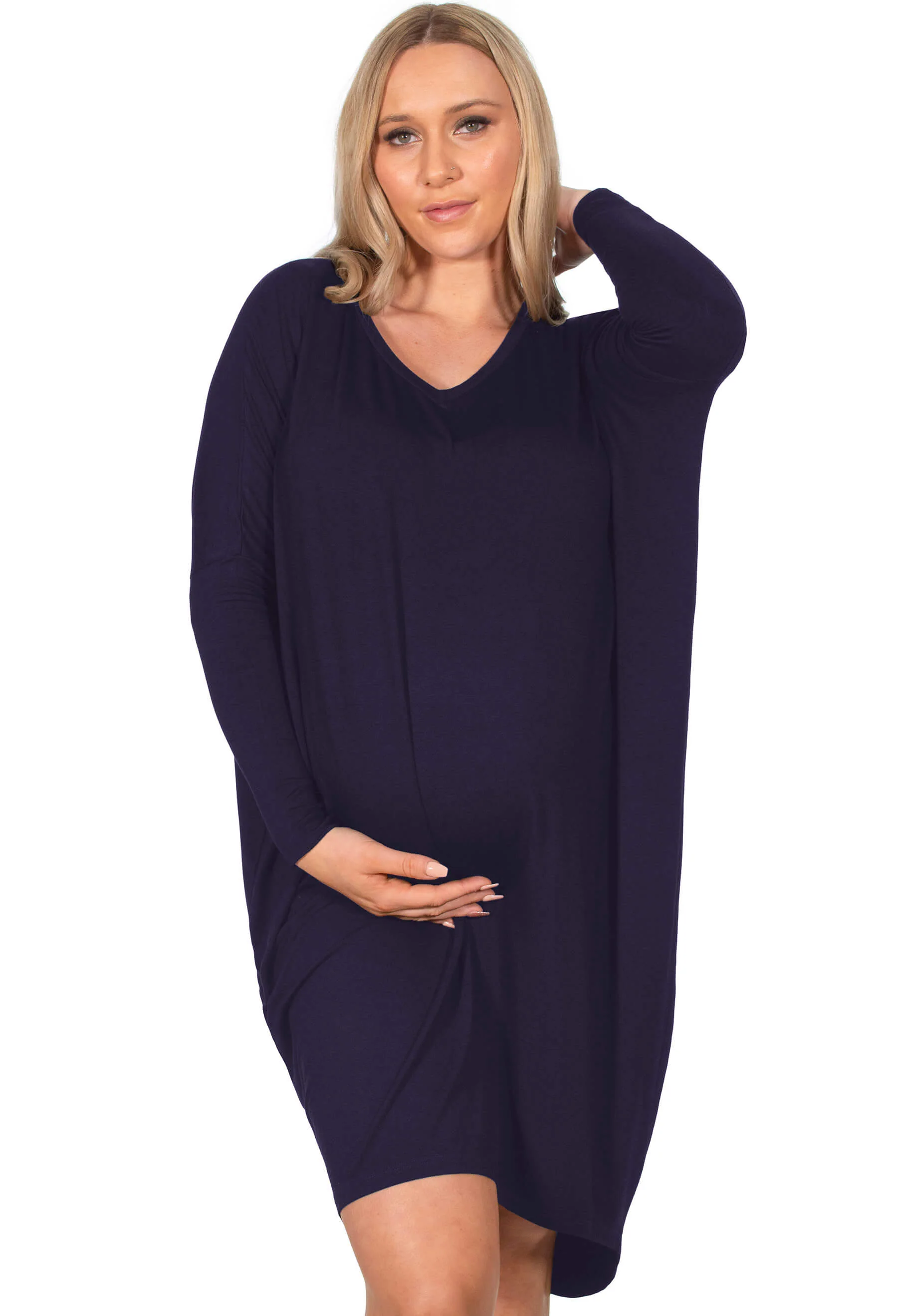 Maternity Bamboo Night Dress - 2 Pack - Image 8