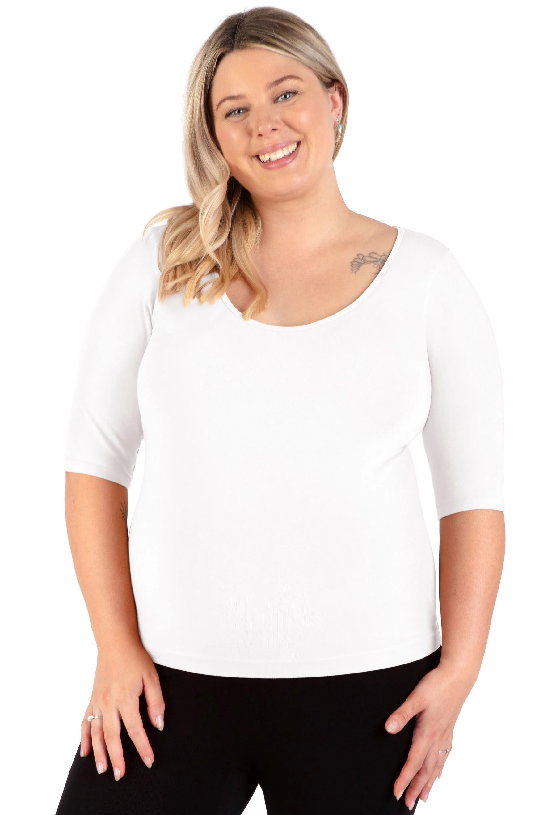 Maternity Bamboo Mid Length Sleeve Tee - Image 10