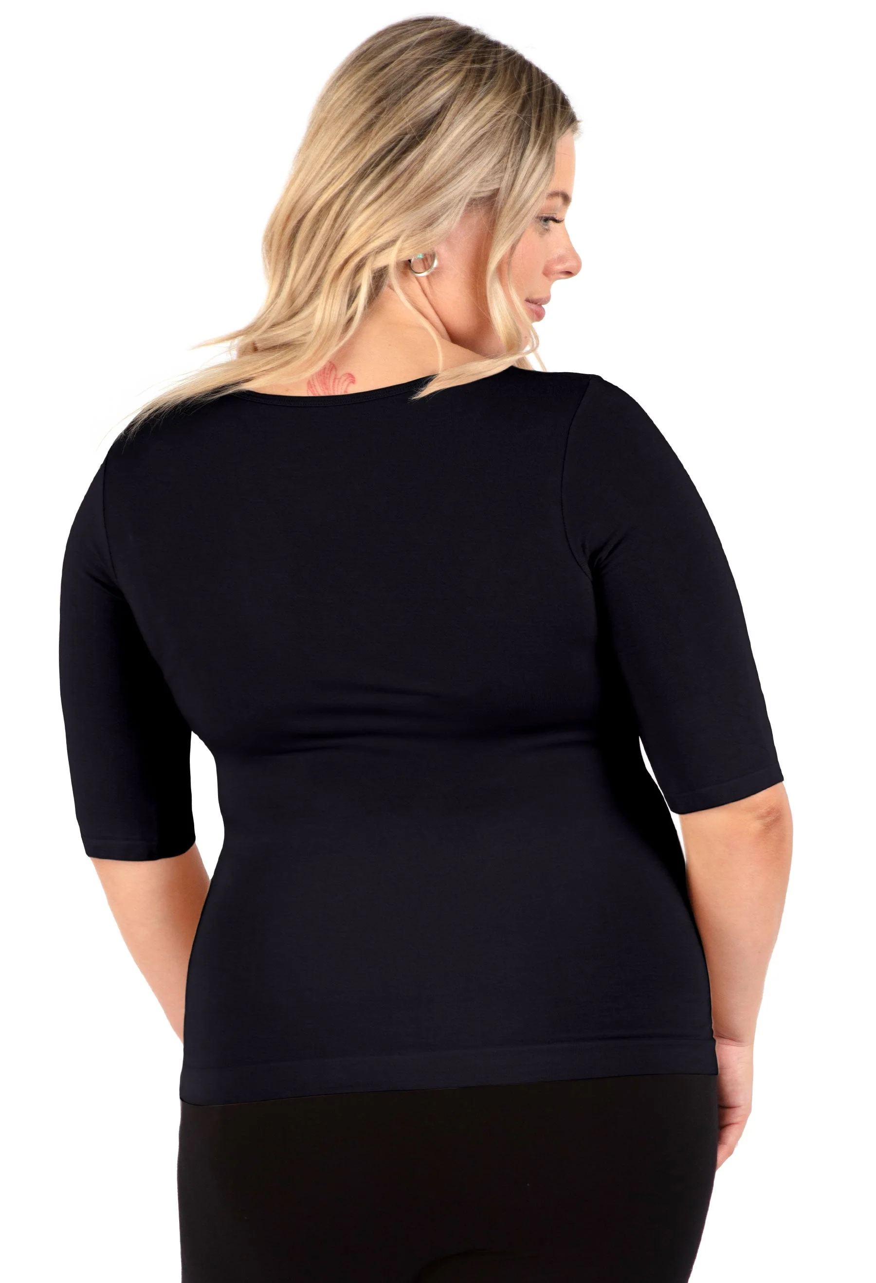 Maternity Bamboo Mid Length Sleeve Tee - Image 5