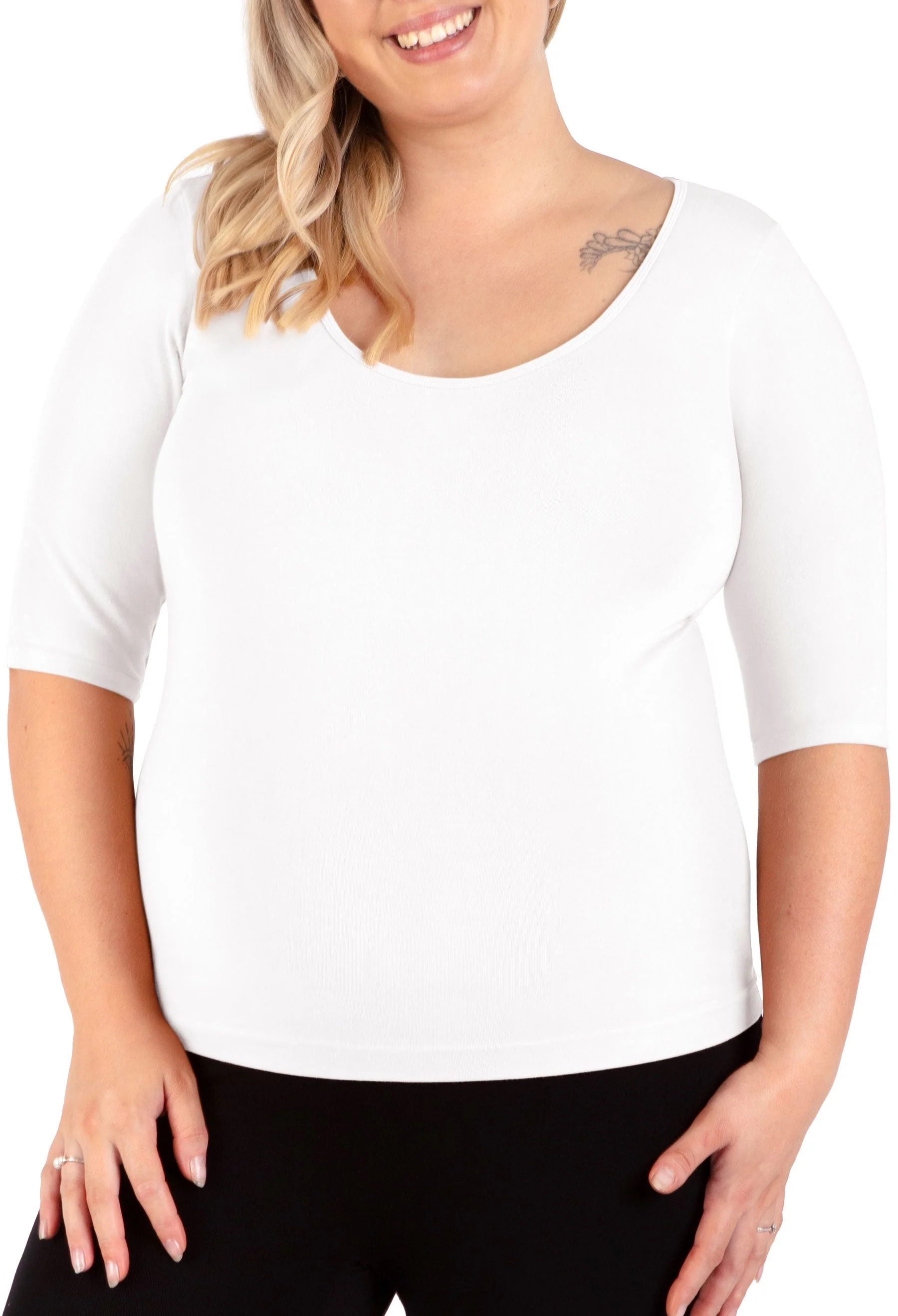 Maternity Bamboo Mid Length Sleeve Tee - Image 8