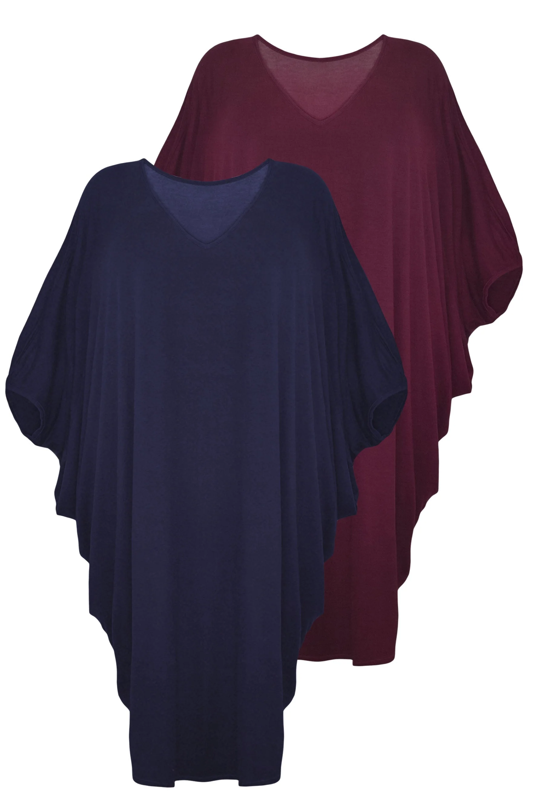 Maternity Bamboo V Neck Draped Dress - 2 Pack - Image 17