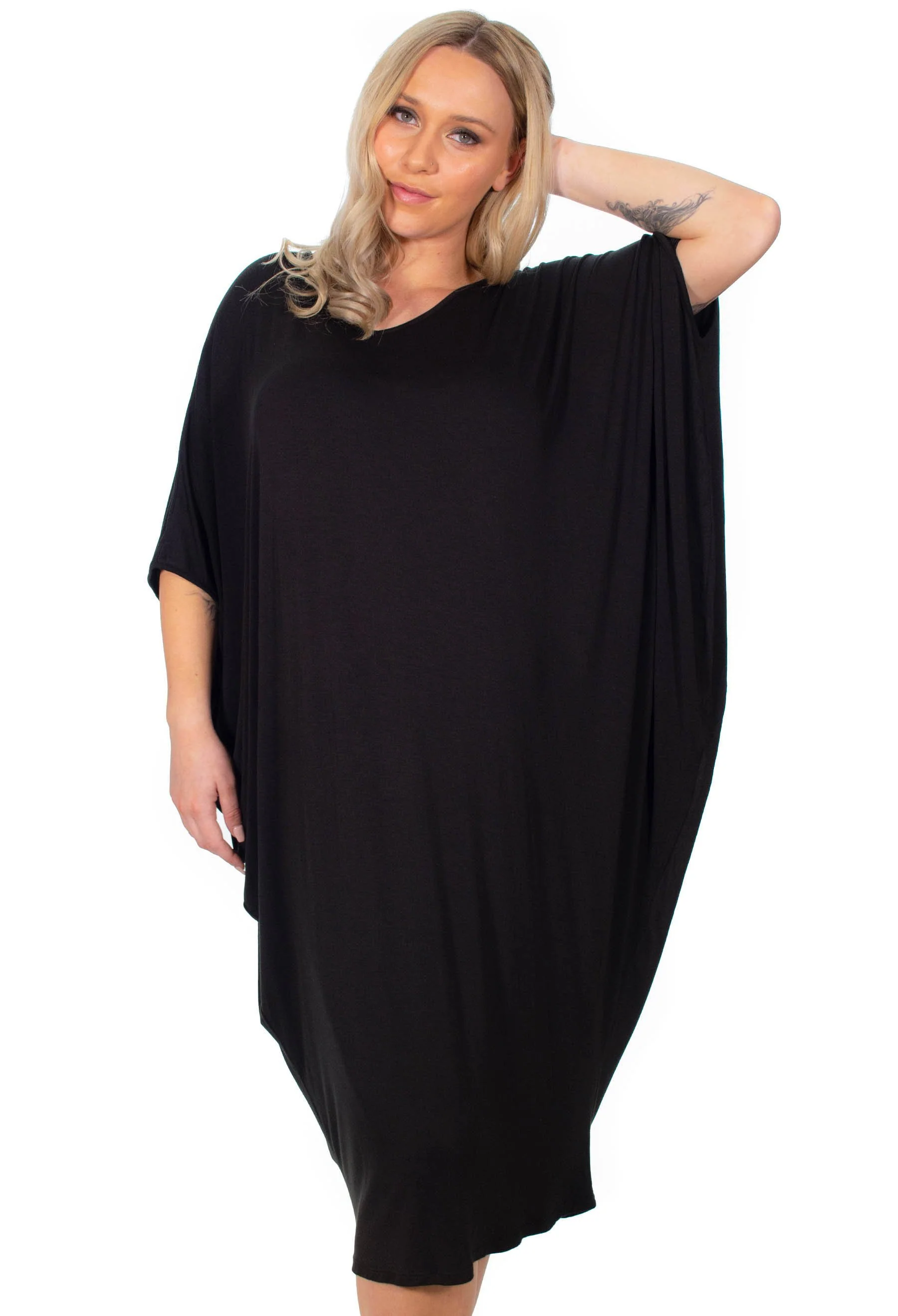 Maternity Bamboo V Neck Draped Dress - 2 Pack - Image 3