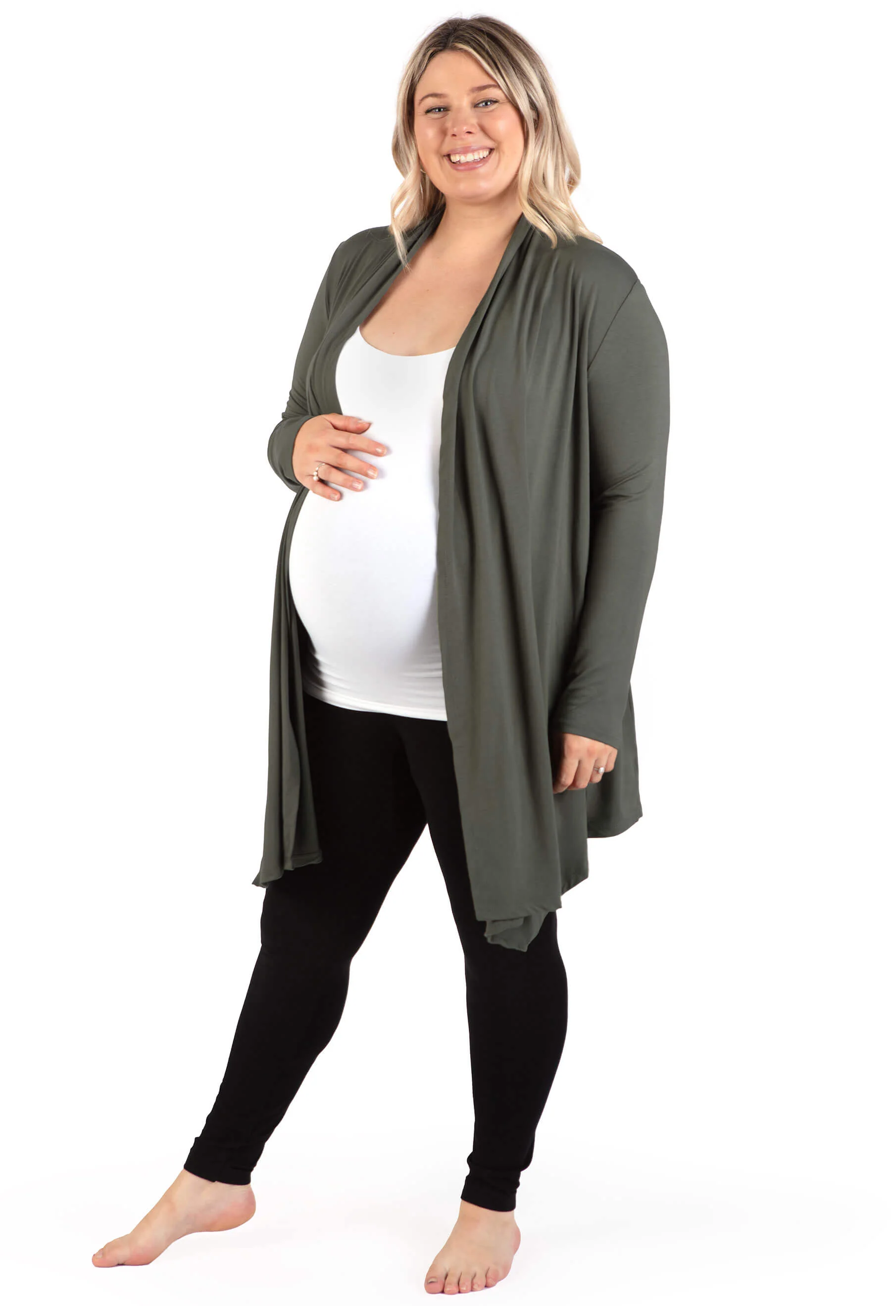 Maternity Bamboo Waterfall Cardigan - 2 Pack - Image 4