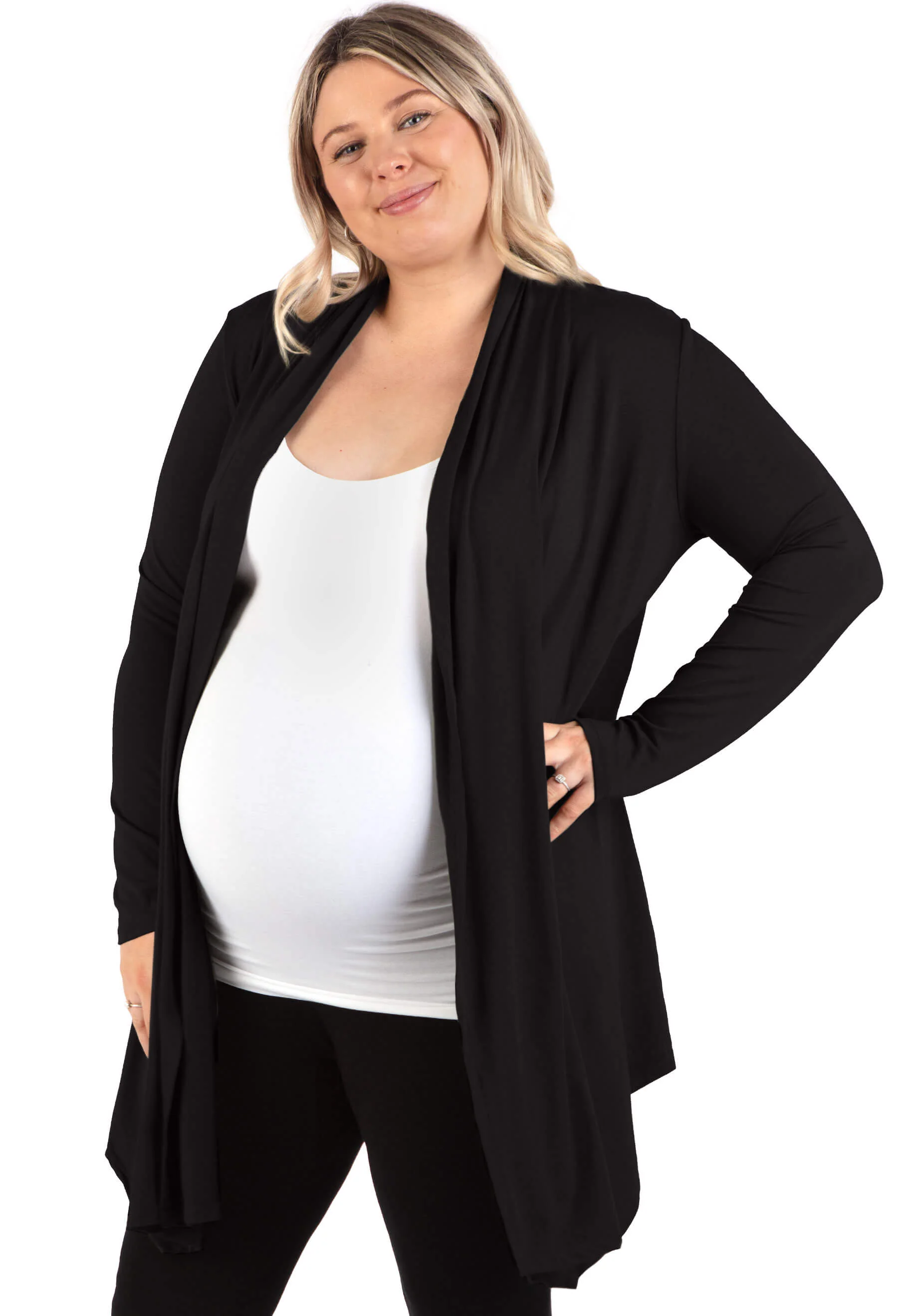 Maternity Bamboo Waterfall Cardigan - 2 Pack - Image 9