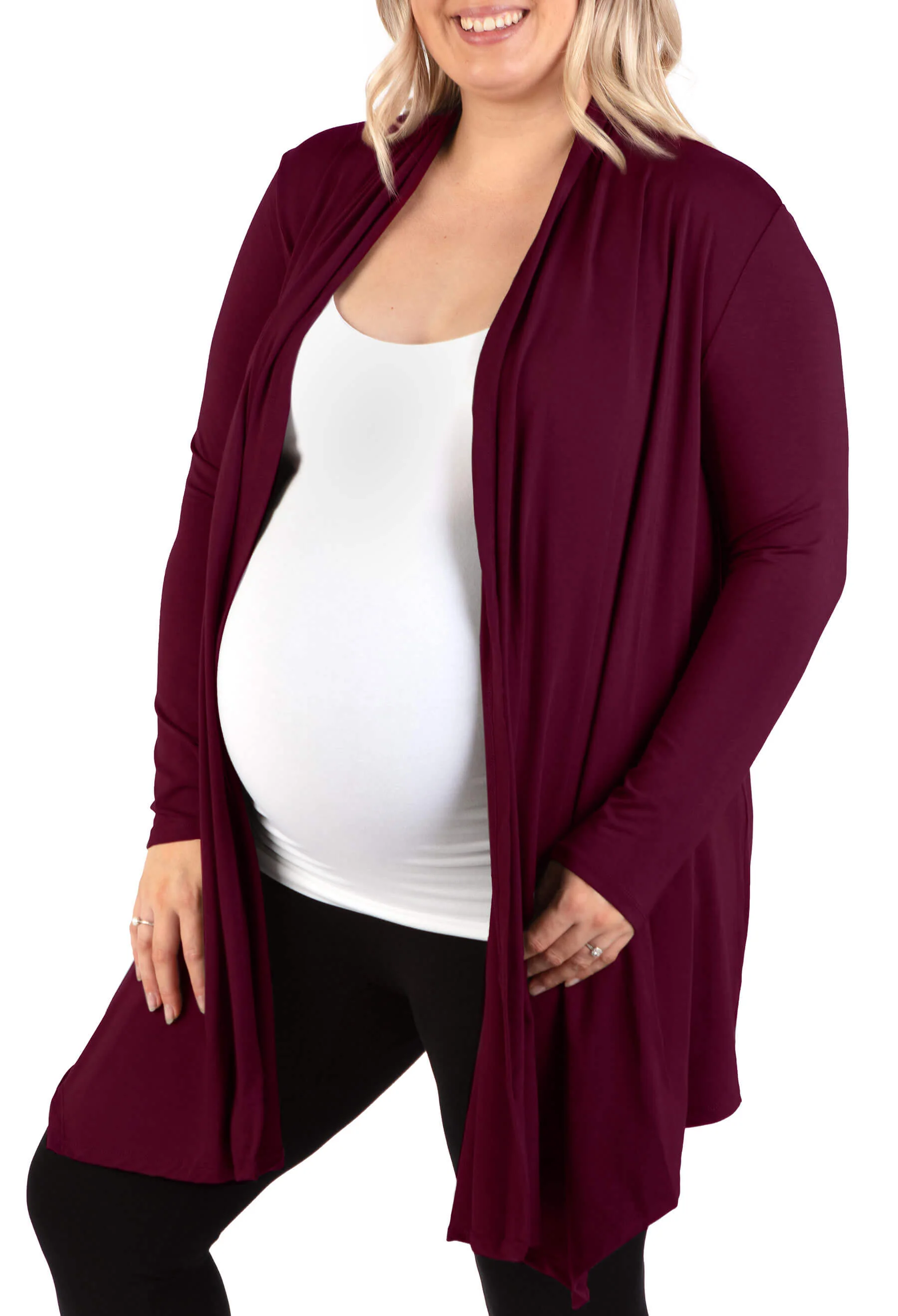 Maternity Bamboo Waterfall Cardigan - Image 3