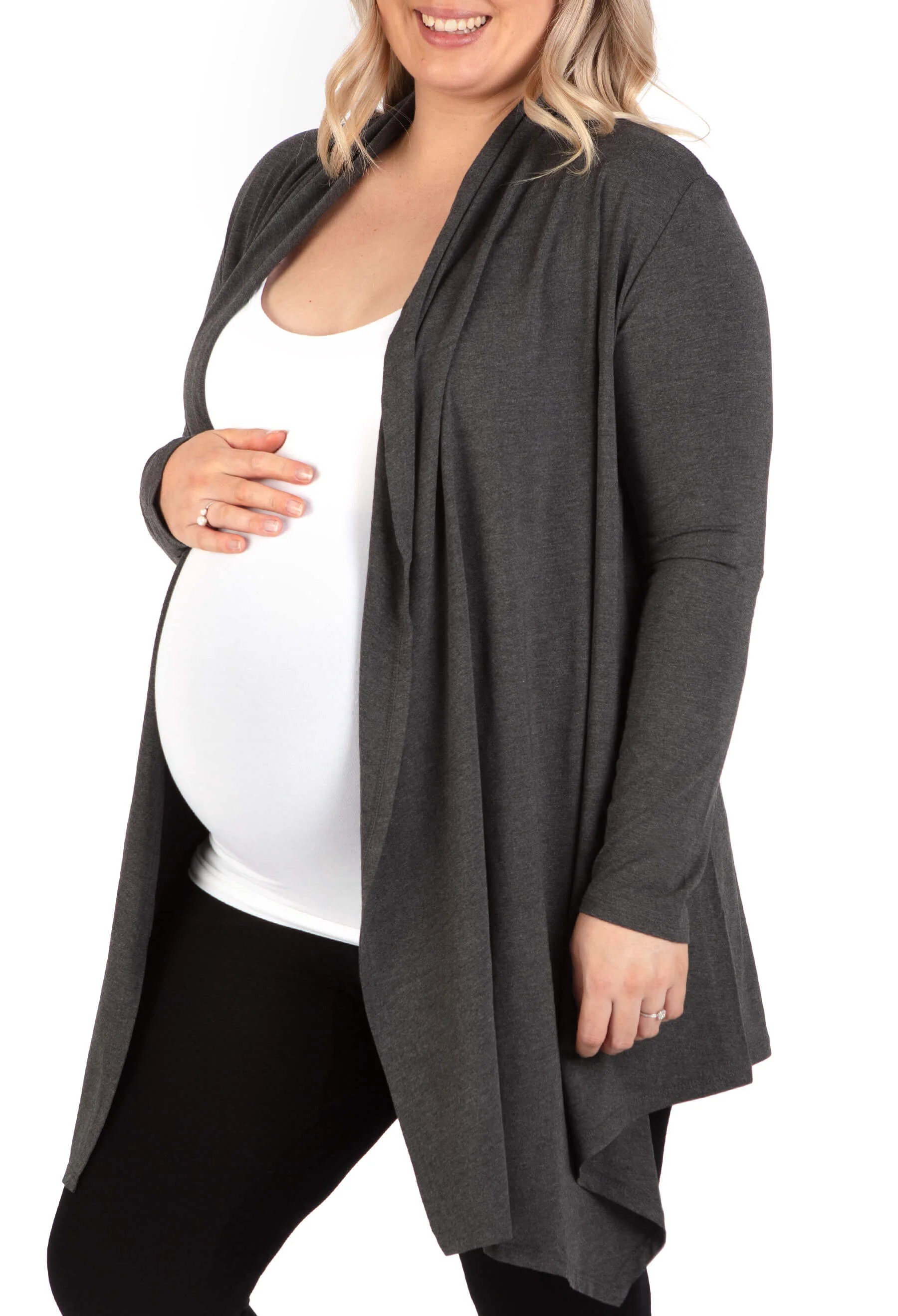 Maternity Bamboo Waterfall Cardigan - Image 5