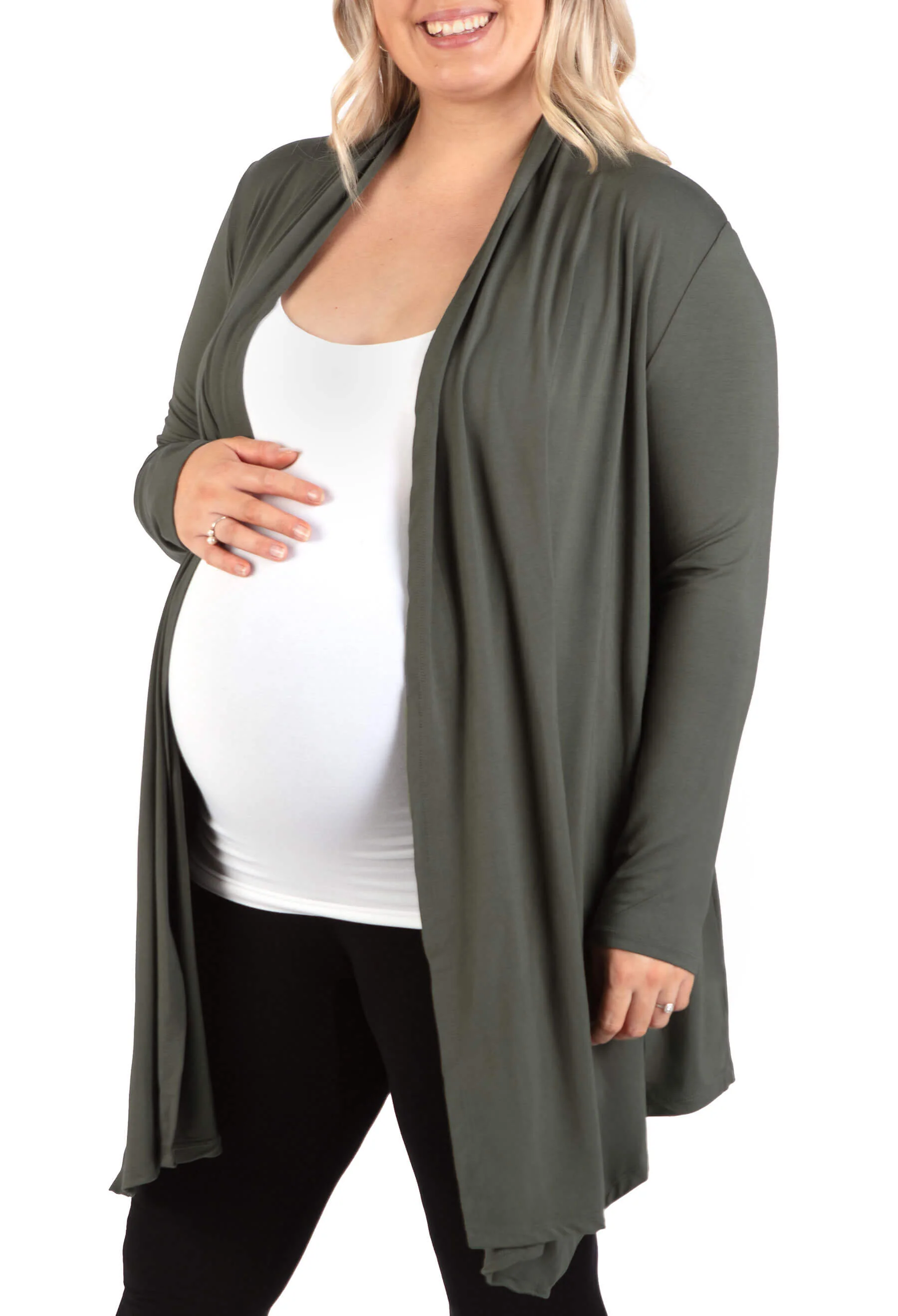 Maternity Bamboo Waterfall Cardigan - Image 9