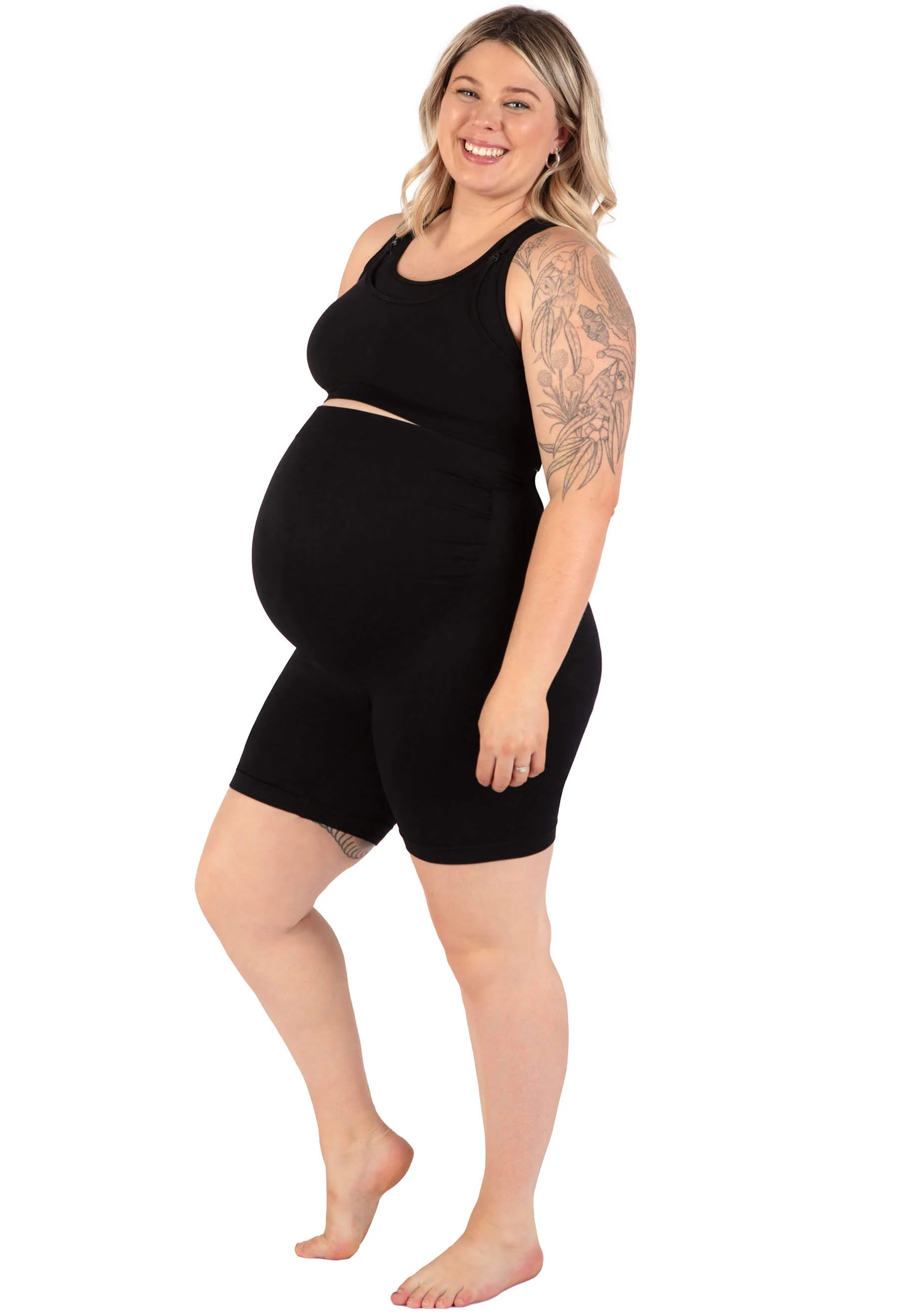 Maternity Bike Shorts - 2 Pack - Image 3